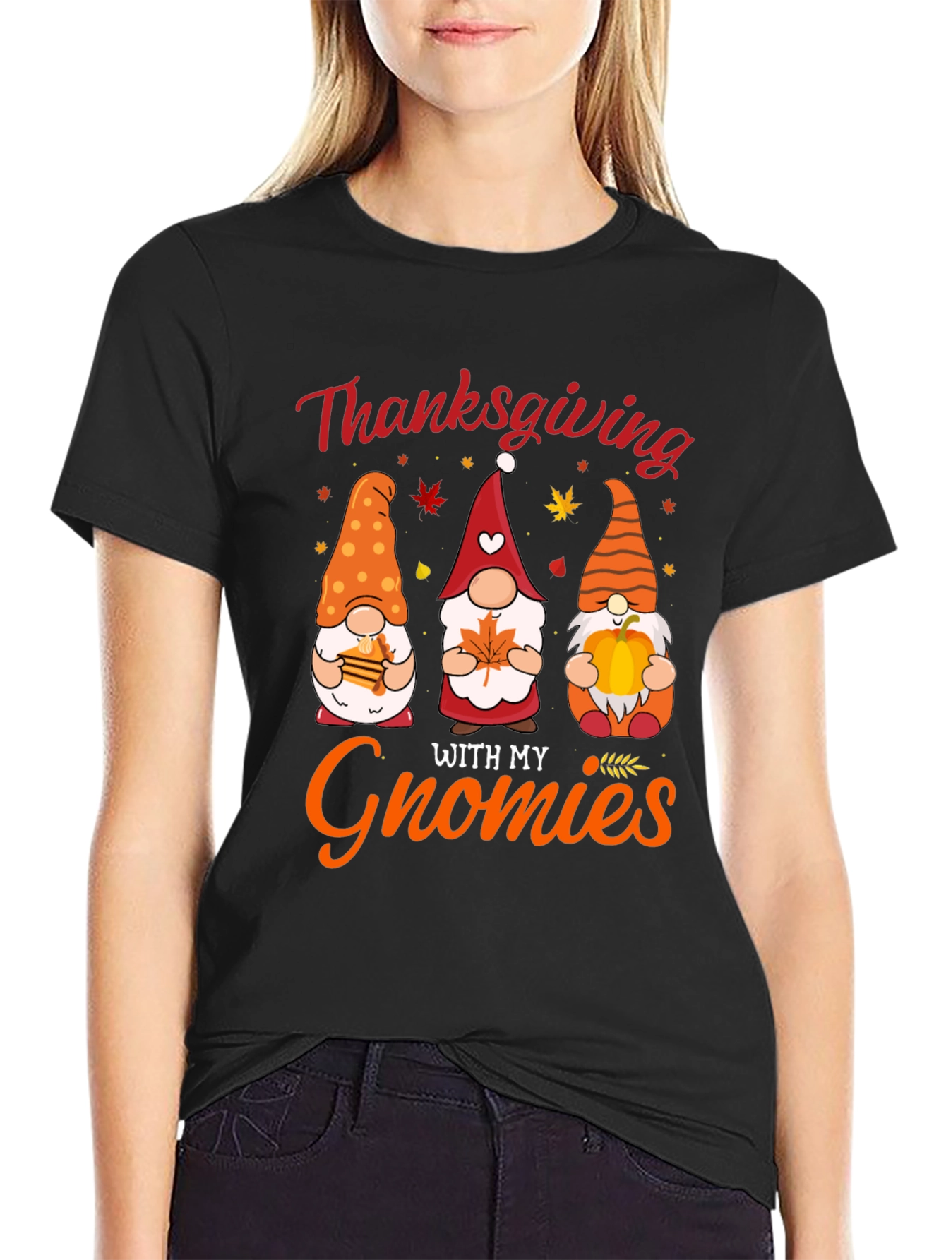Thanksgiving Gnomies T-Shirt Holiday Fun