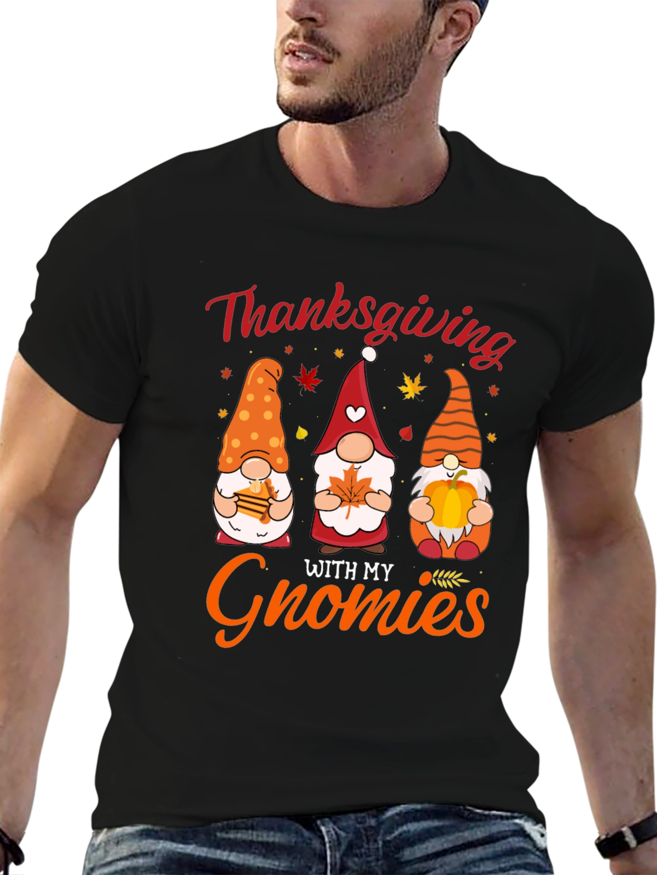 Thanksgiving Gnomies T-Shirt Holiday Fun