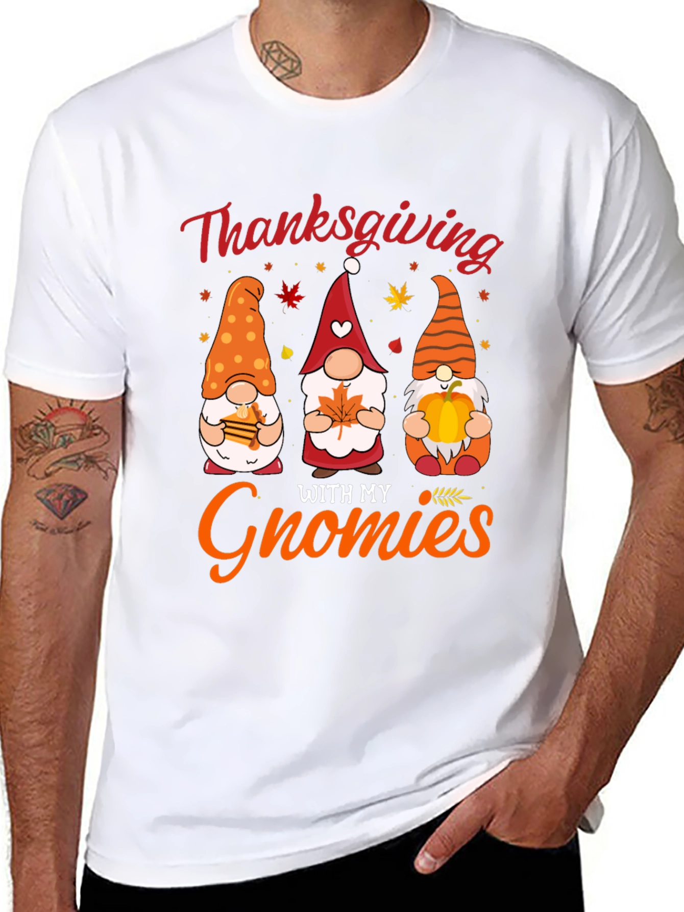 Thanksgiving Gnomies T-Shirt Holiday Fun