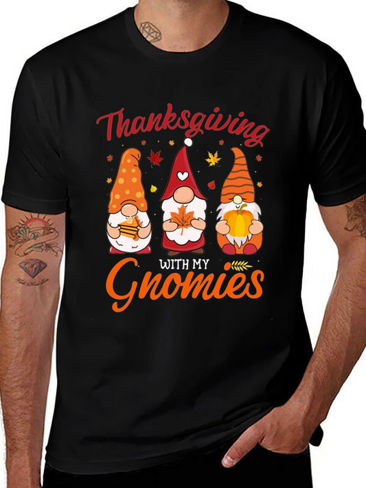 Thanksgiving Gnomies T-Shirt Holiday Fun