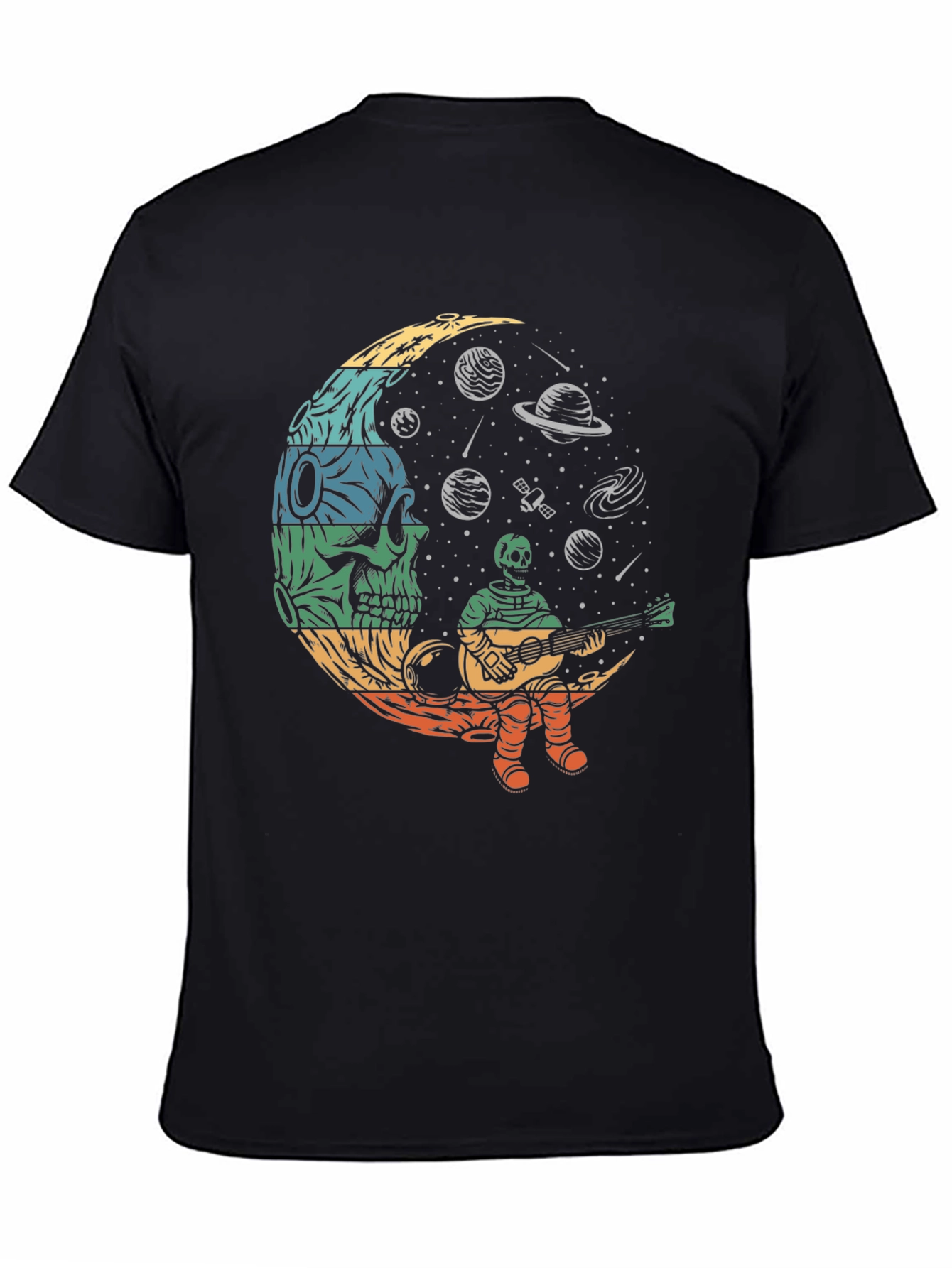 Skull Moon Space Guitar T-Shirt