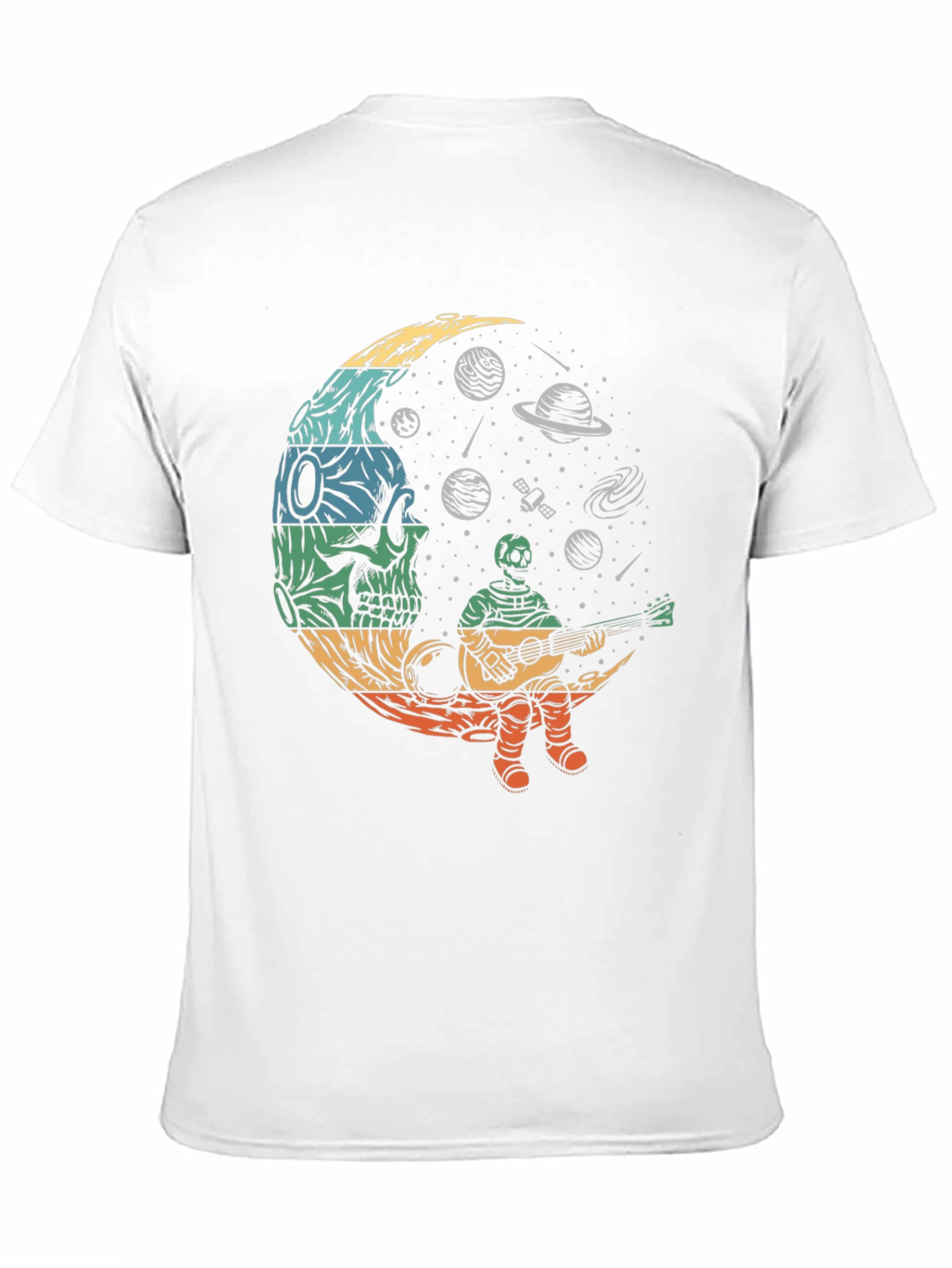 Skull Moon Space Guitar T-Shirt