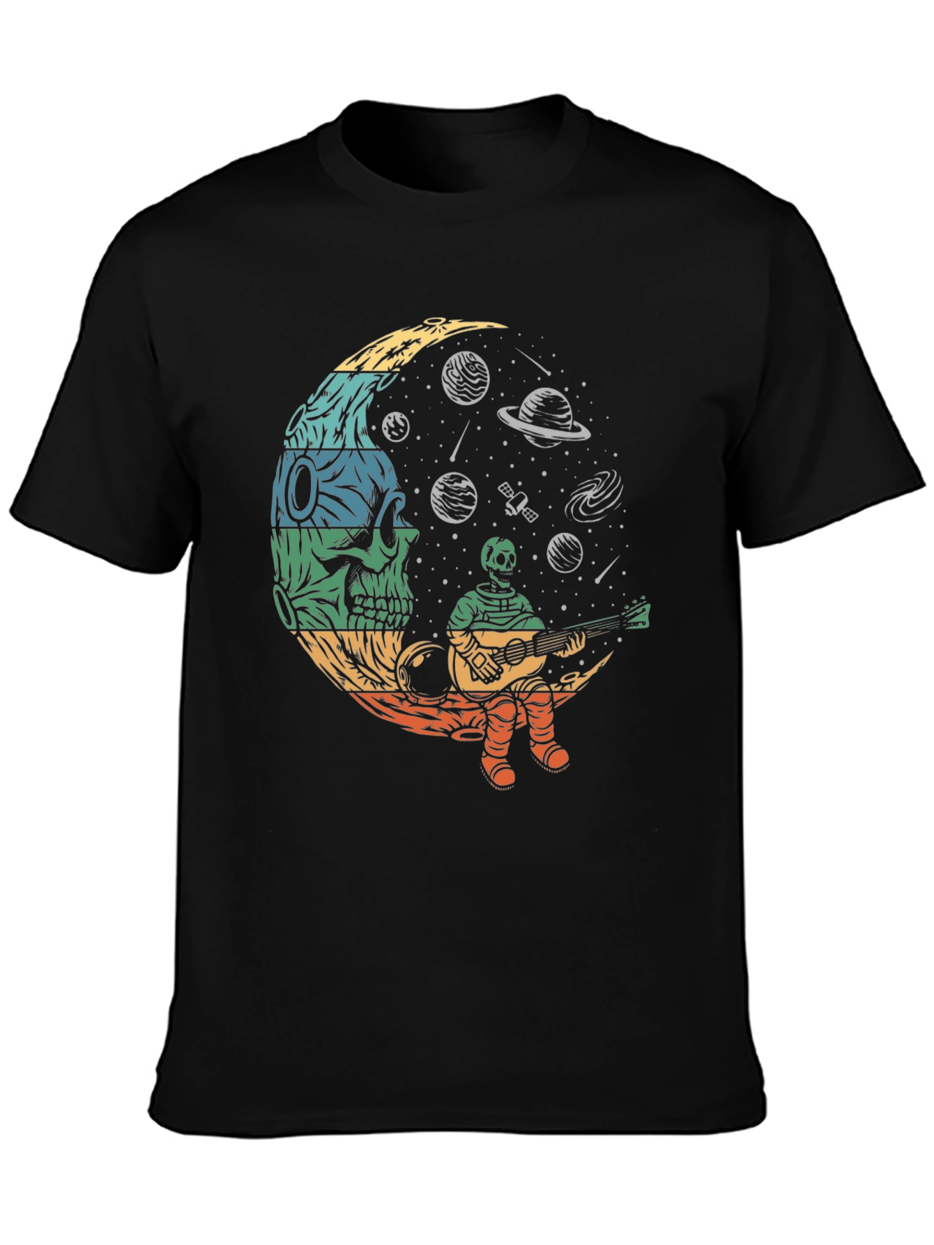 Skull Moon Space Guitar T-Shirt