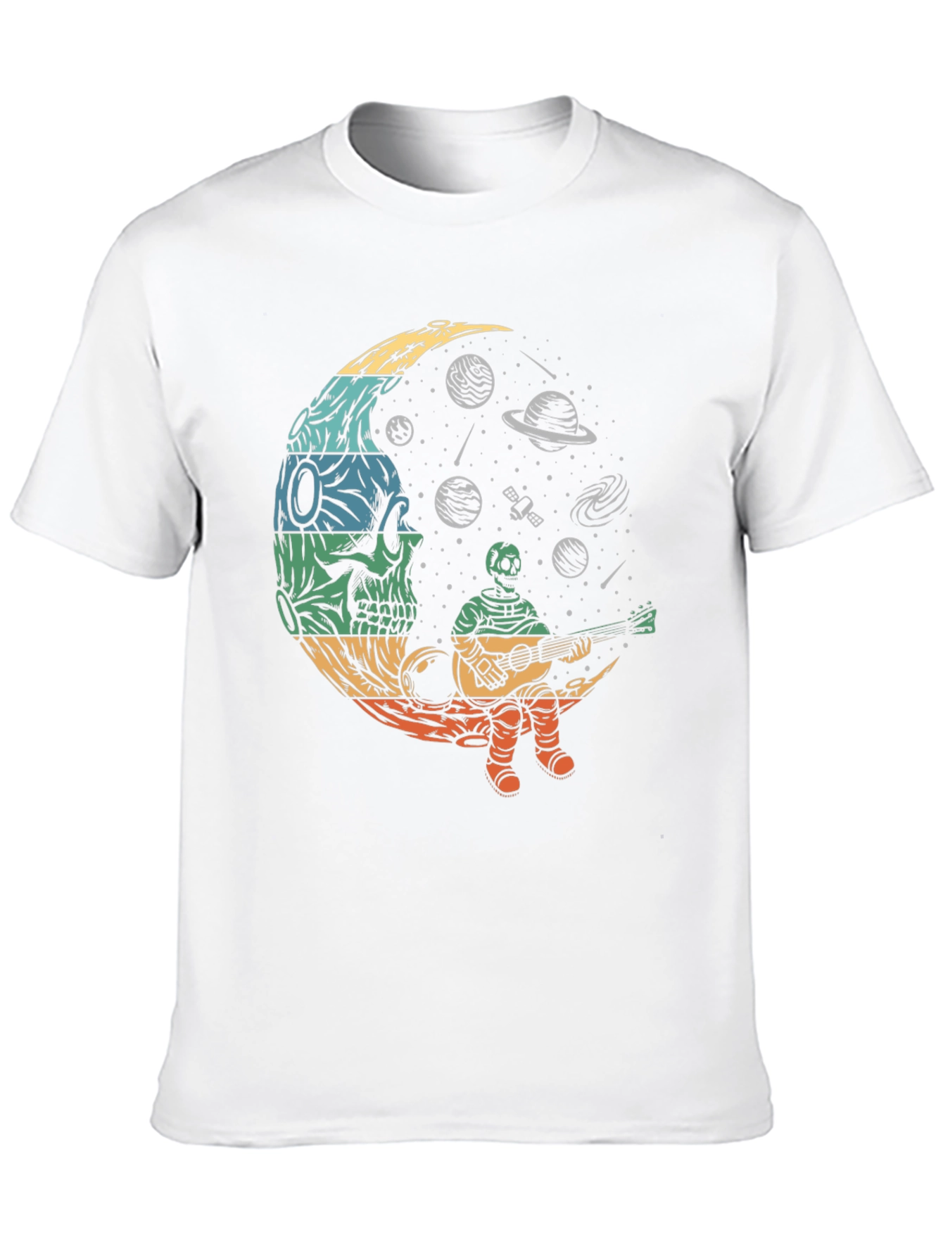 Skull Moon Space Guitar T-Shirt