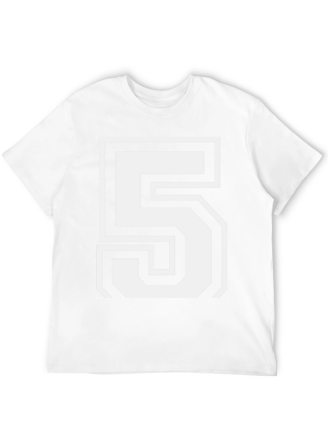 Bold Number 5 Black Graphic T-Shirt