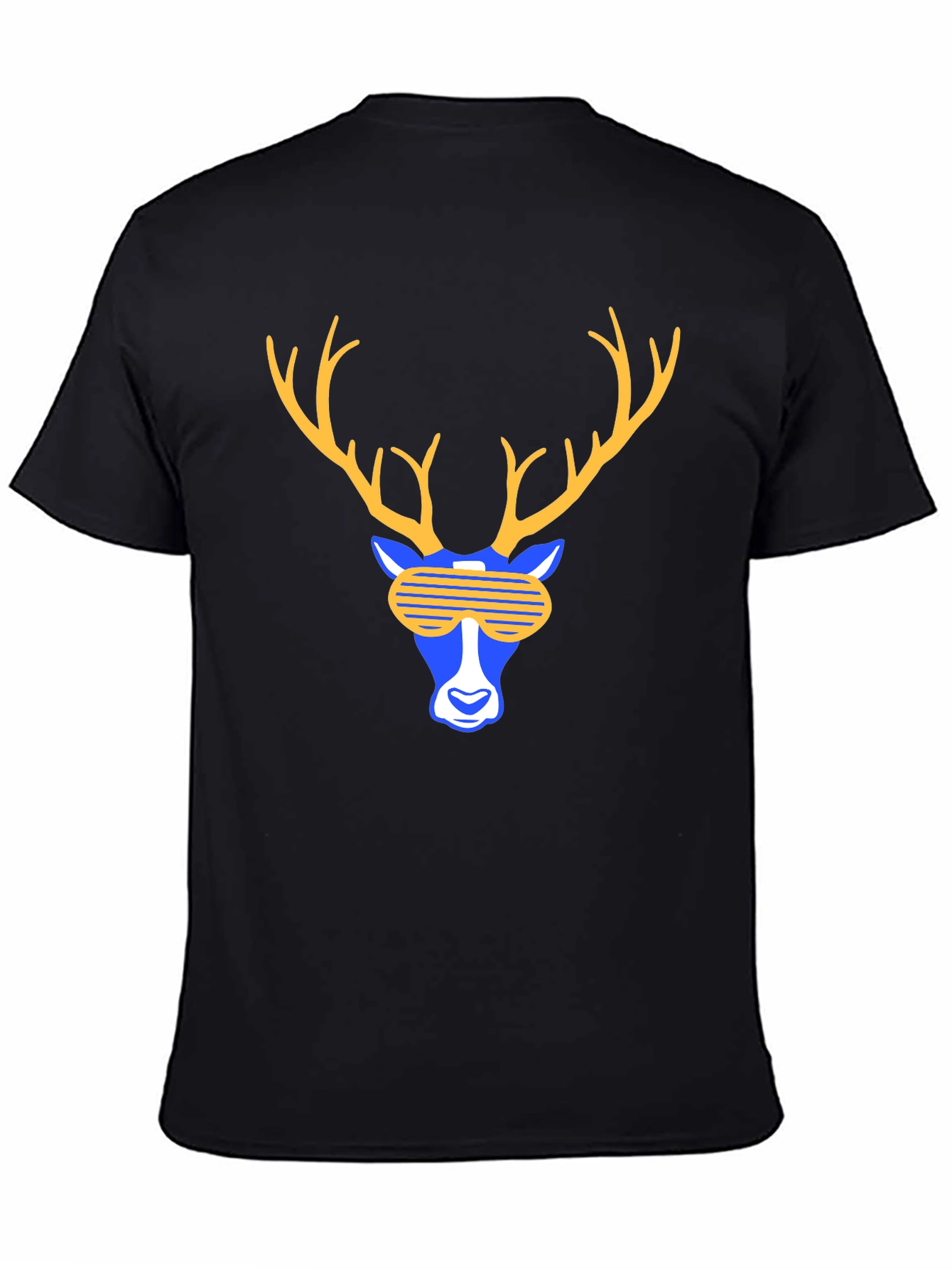 Cool Deer Graphic Tee - Black T-Shirt