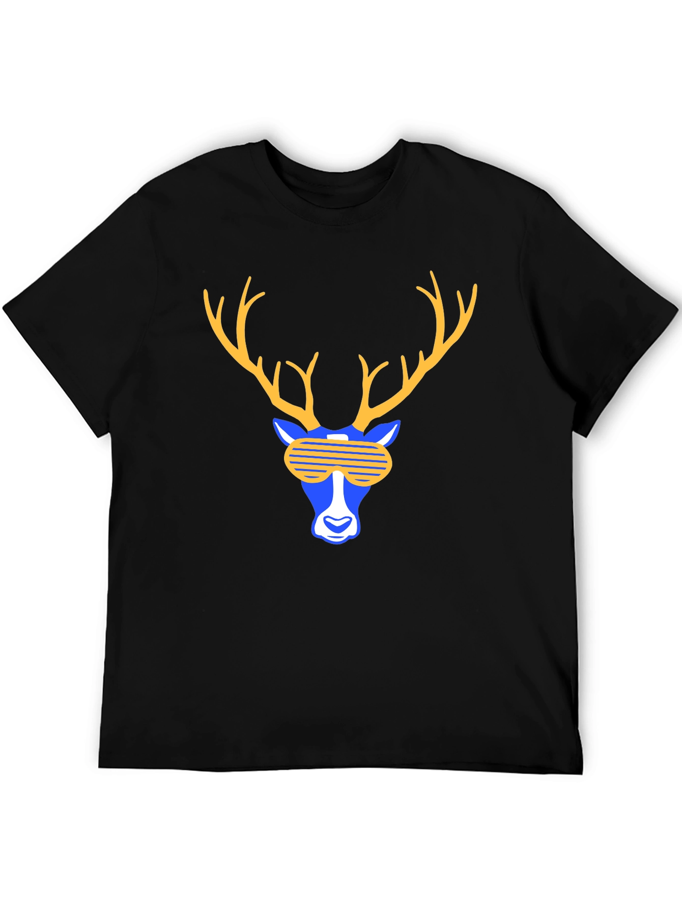 Cool Deer Graphic Tee - Black T-Shirt