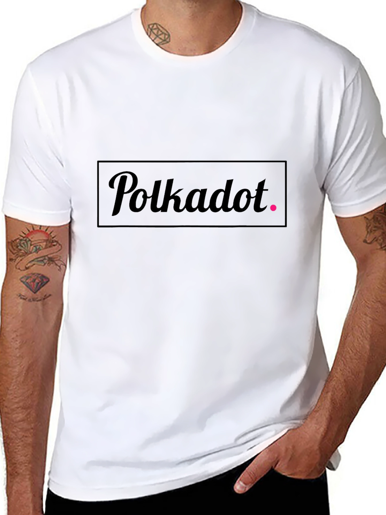 Polkadot Graphic Tee - Stylish Minimalist Design