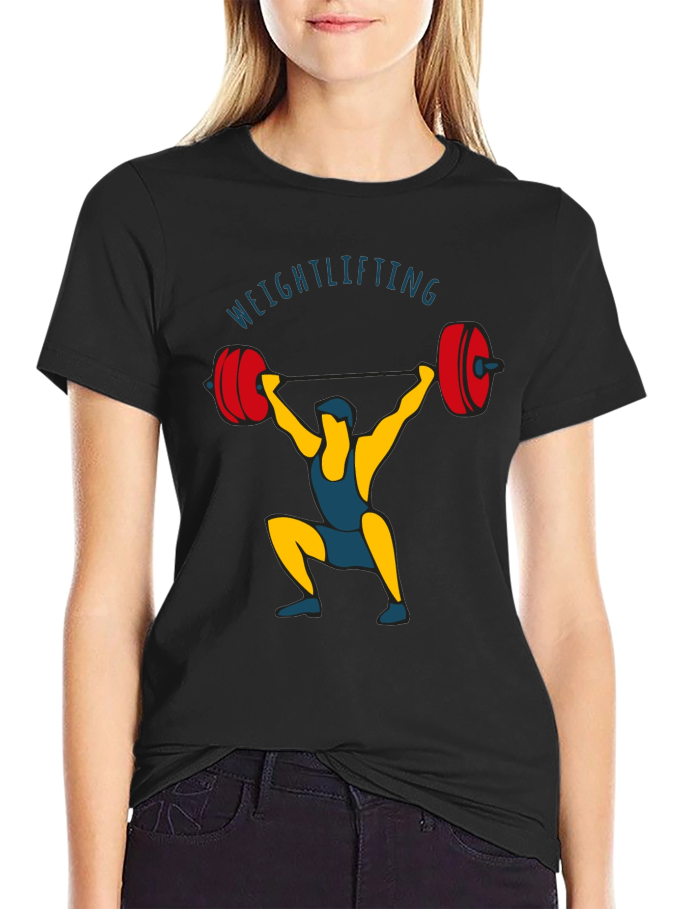 Weightlifting Graphic T-Shirt - Black