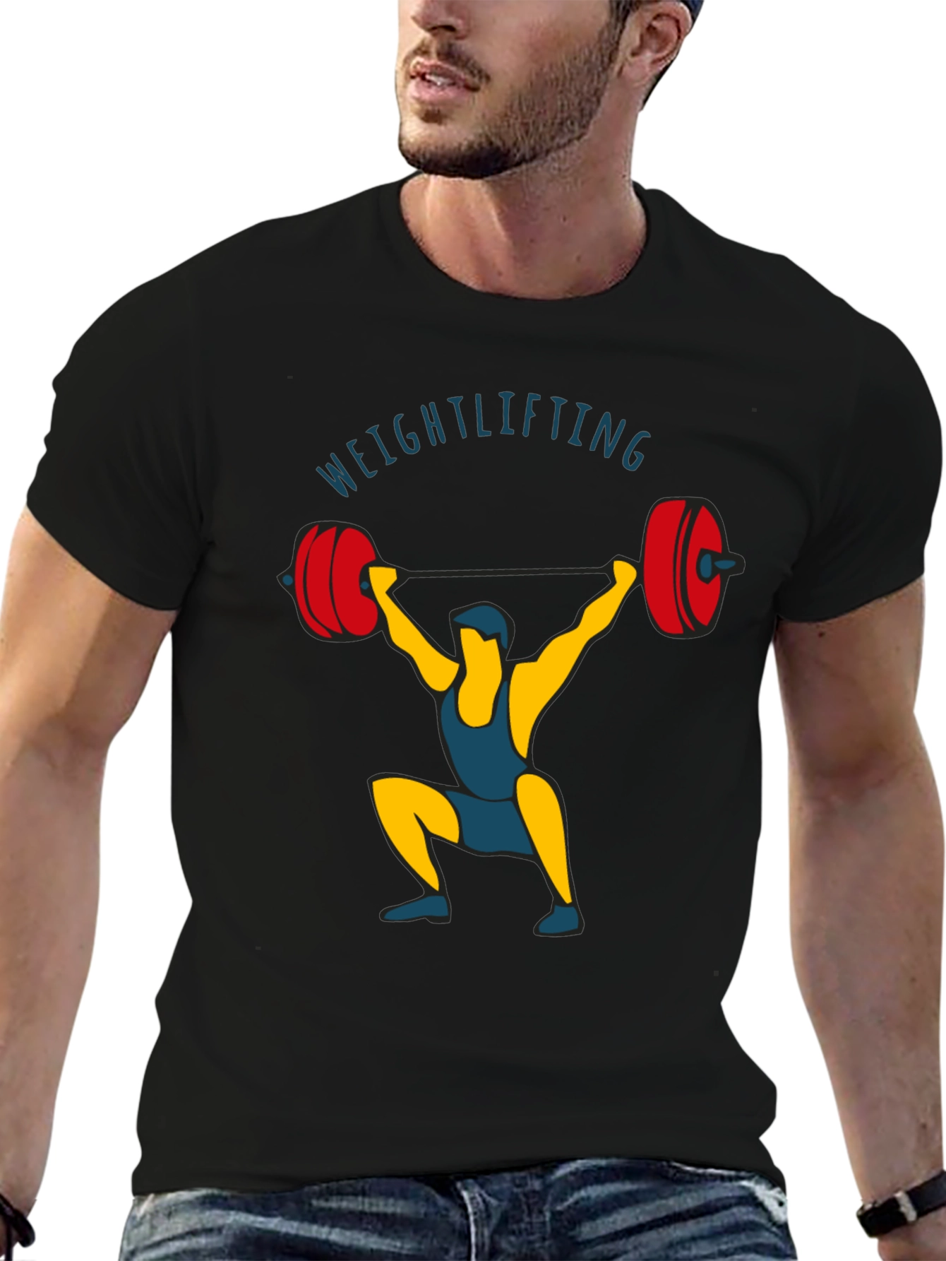 Weightlifting Graphic T-Shirt - Black