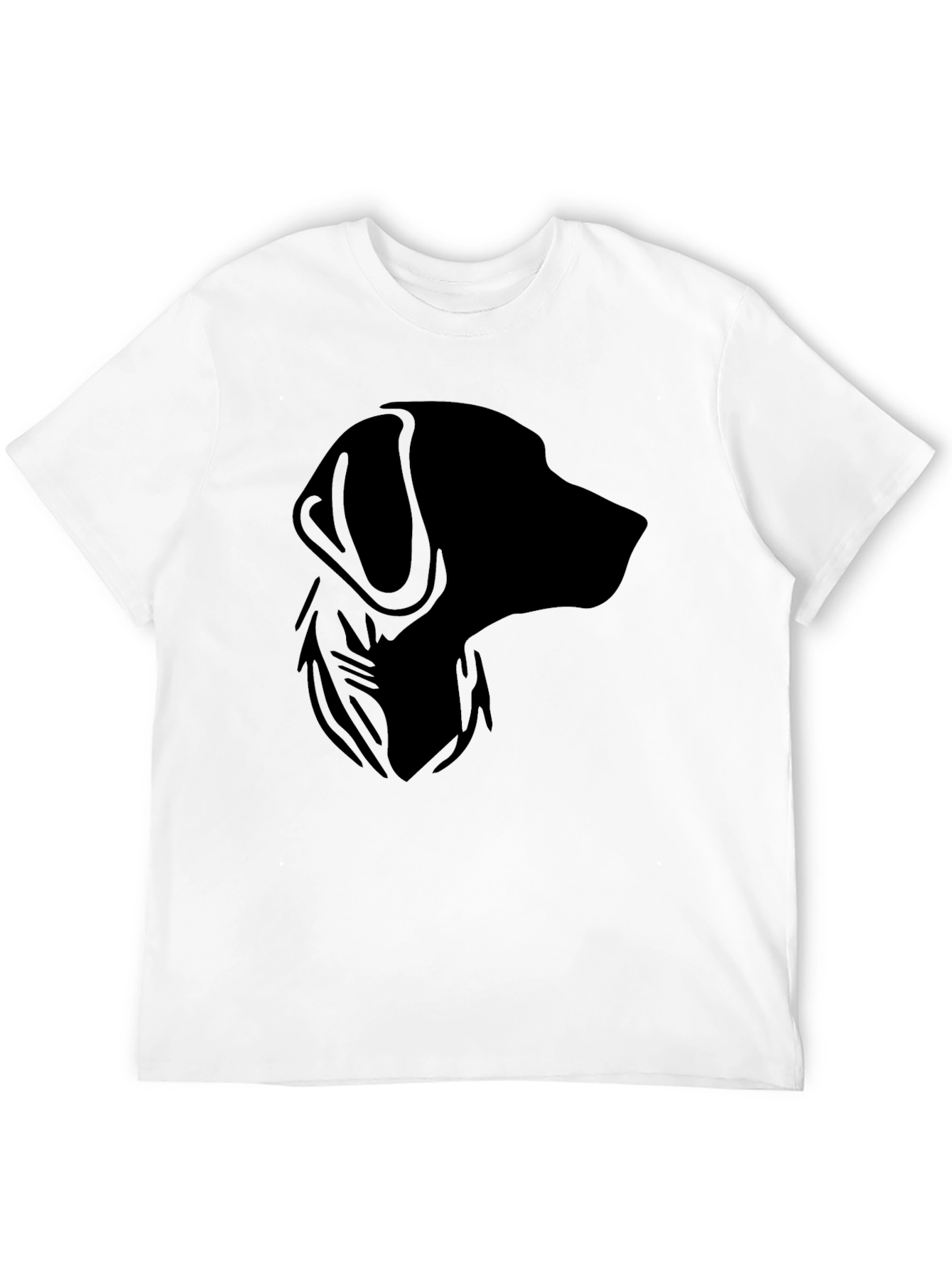 Dog Silhouette Graphic Black T-Shirt