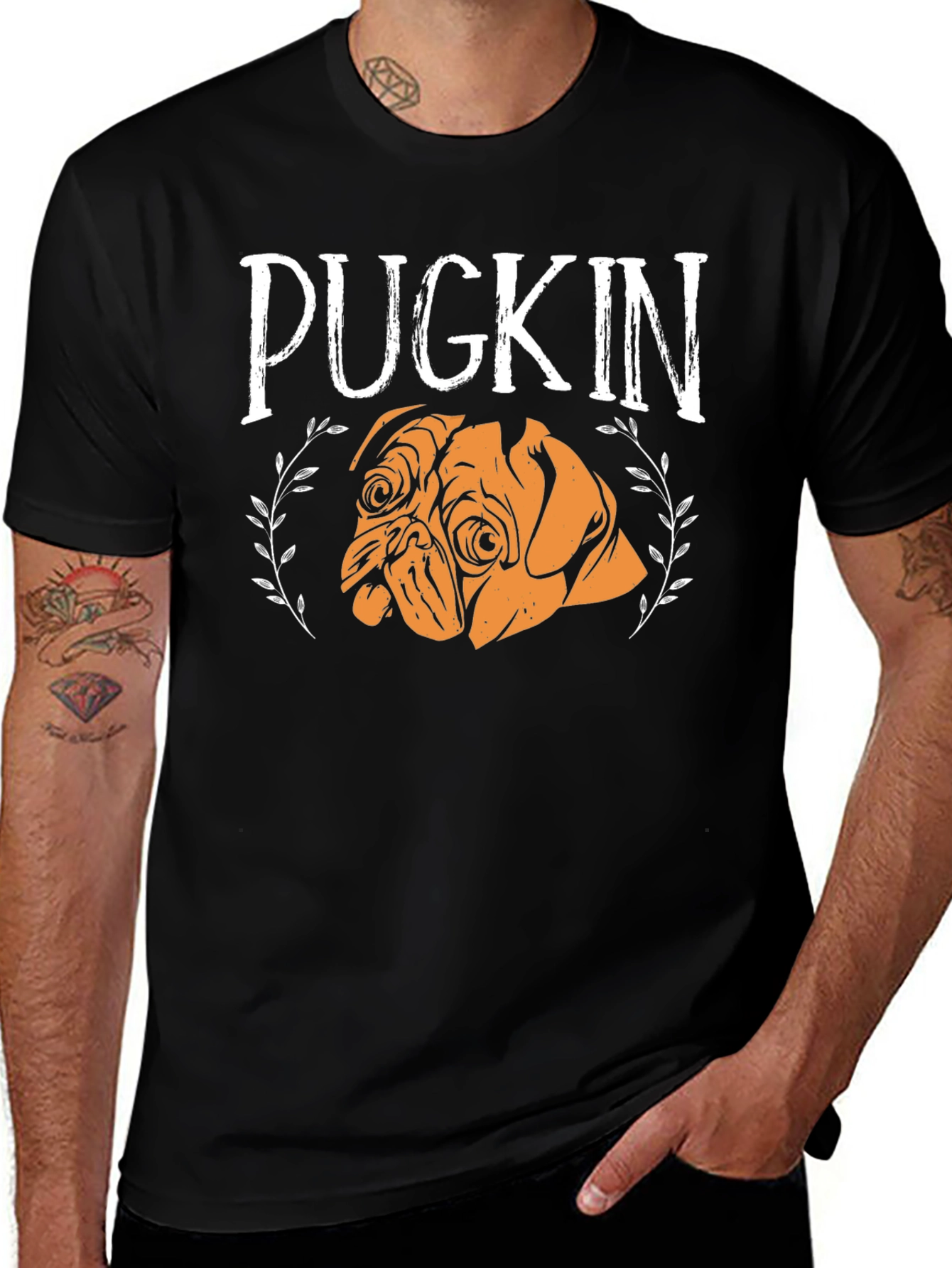 Pugkin T-Shirt - Adorable Pug Pumpkin Design