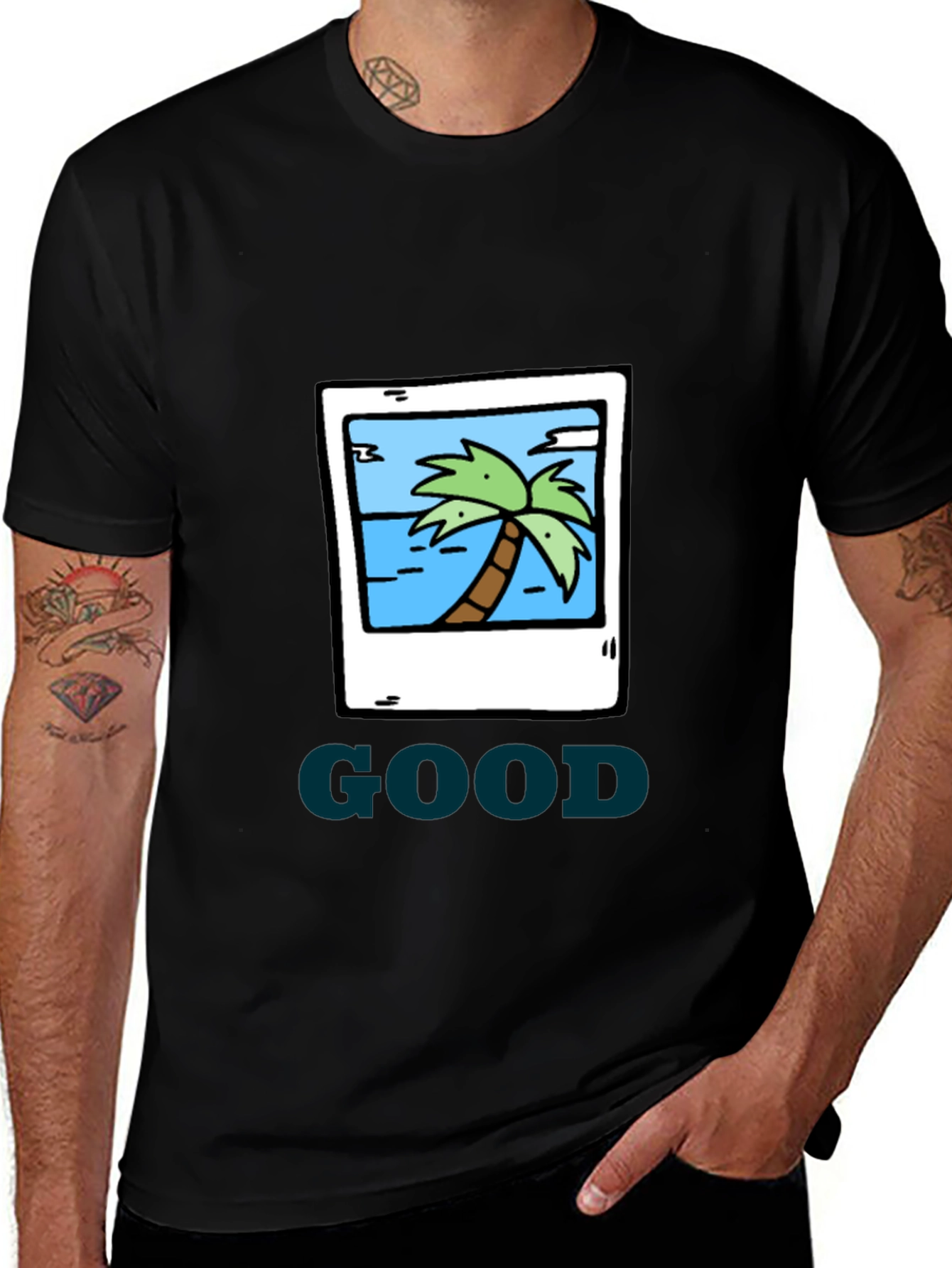 Tropical Island Graphic Tee - GOOD Vibes