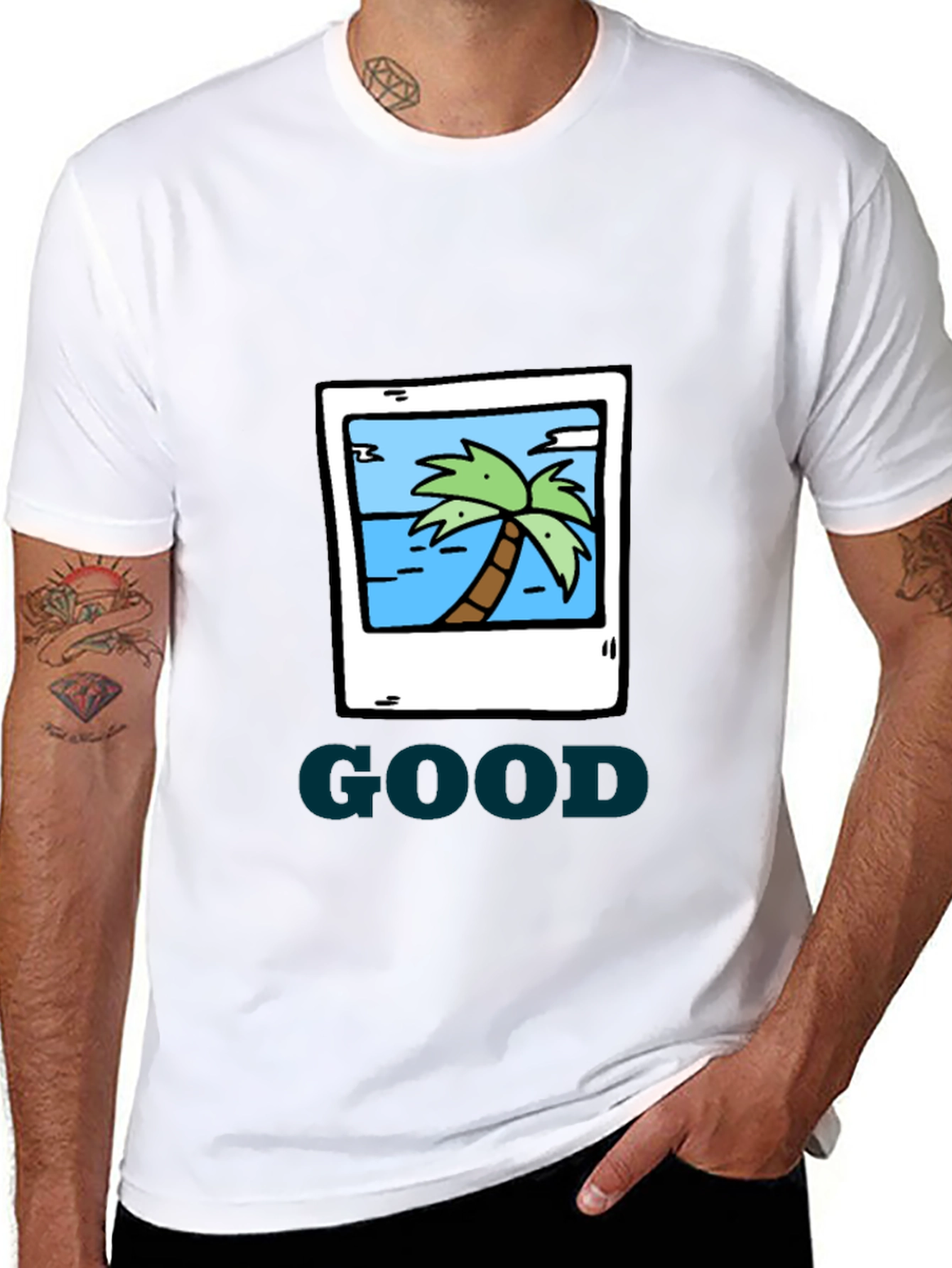 Tropical Island Graphic Tee - GOOD Vibes
