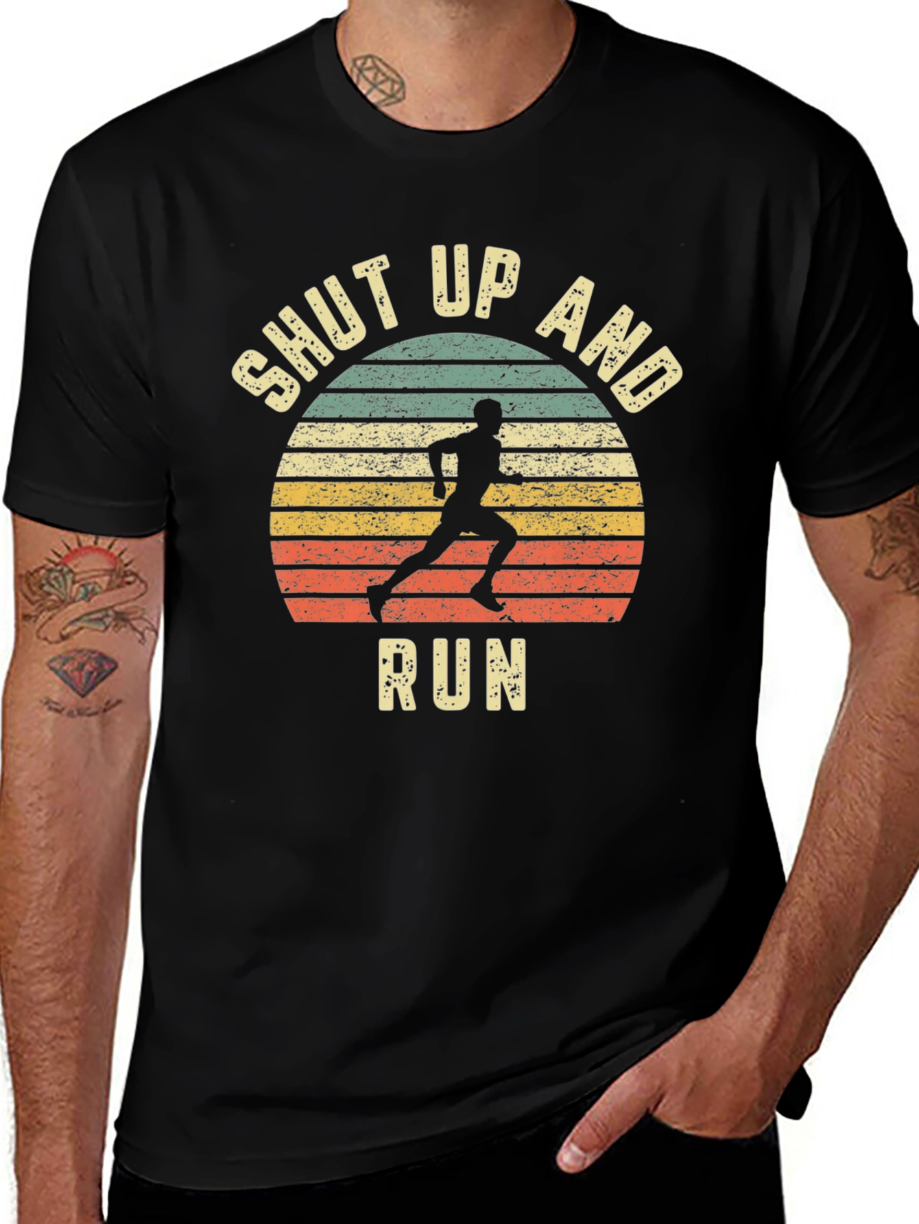 Shut Up and Run T-Shirt - Athletic Graphic Tee