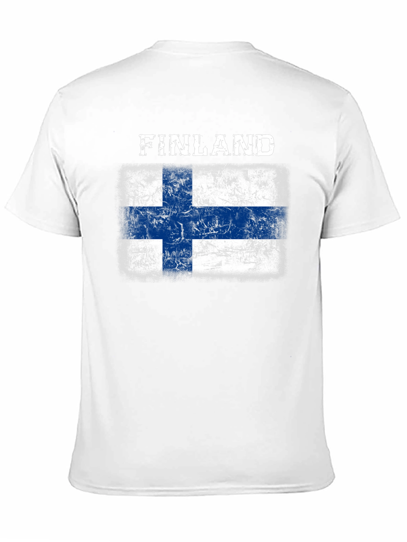 Finland Flag T-Shirt - Distressed Grunge Design