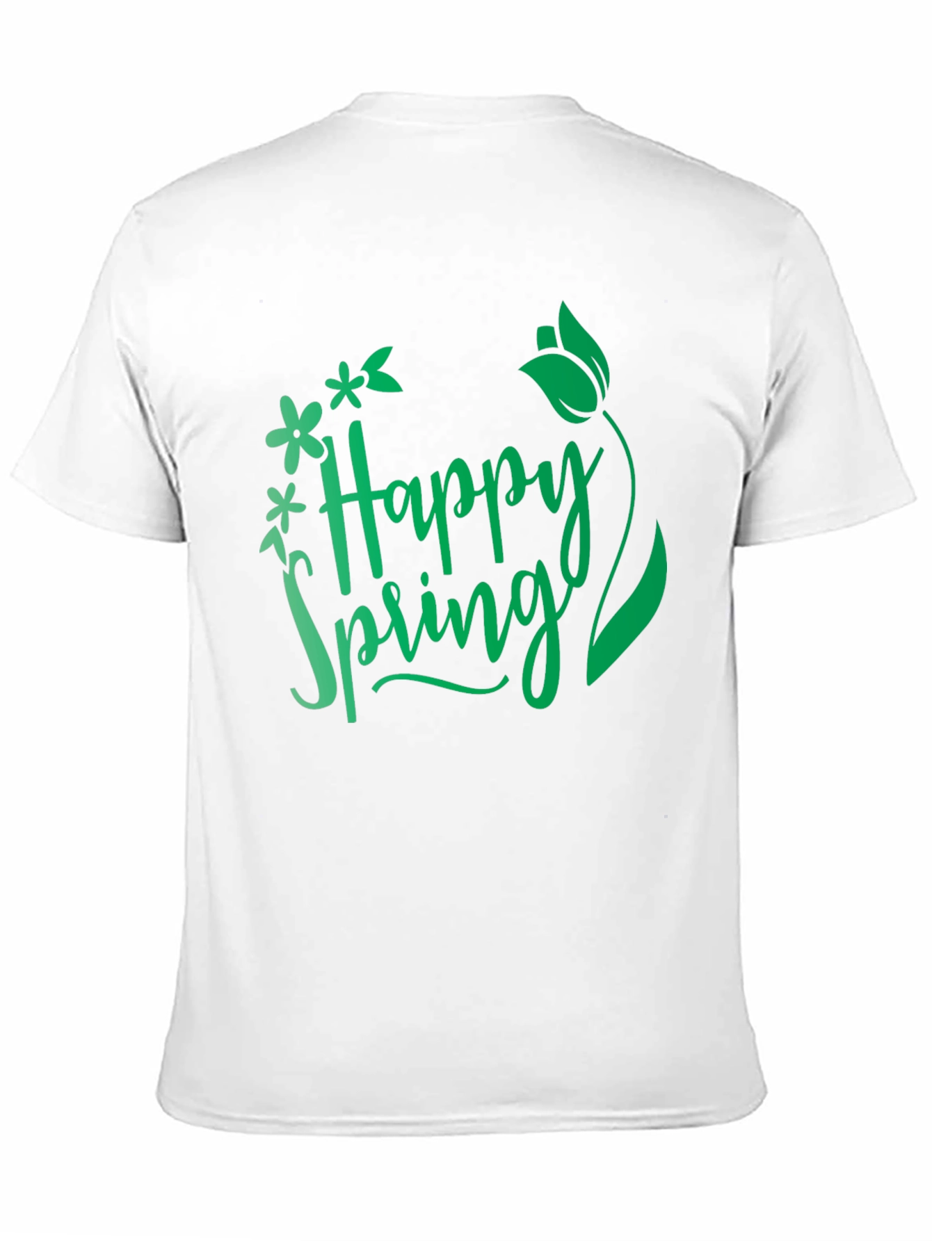 Happy Spring Graphic T-Shirt - Black