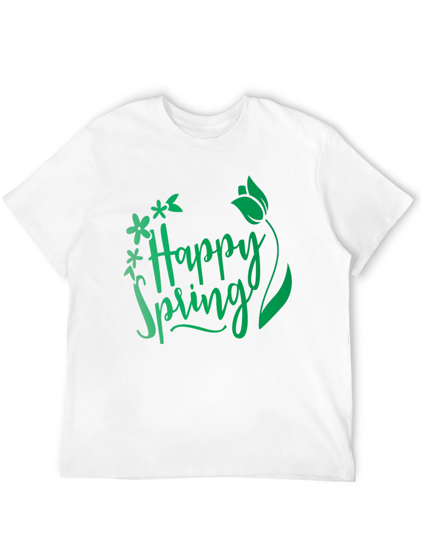 Happy Spring Graphic T-Shirt - Black