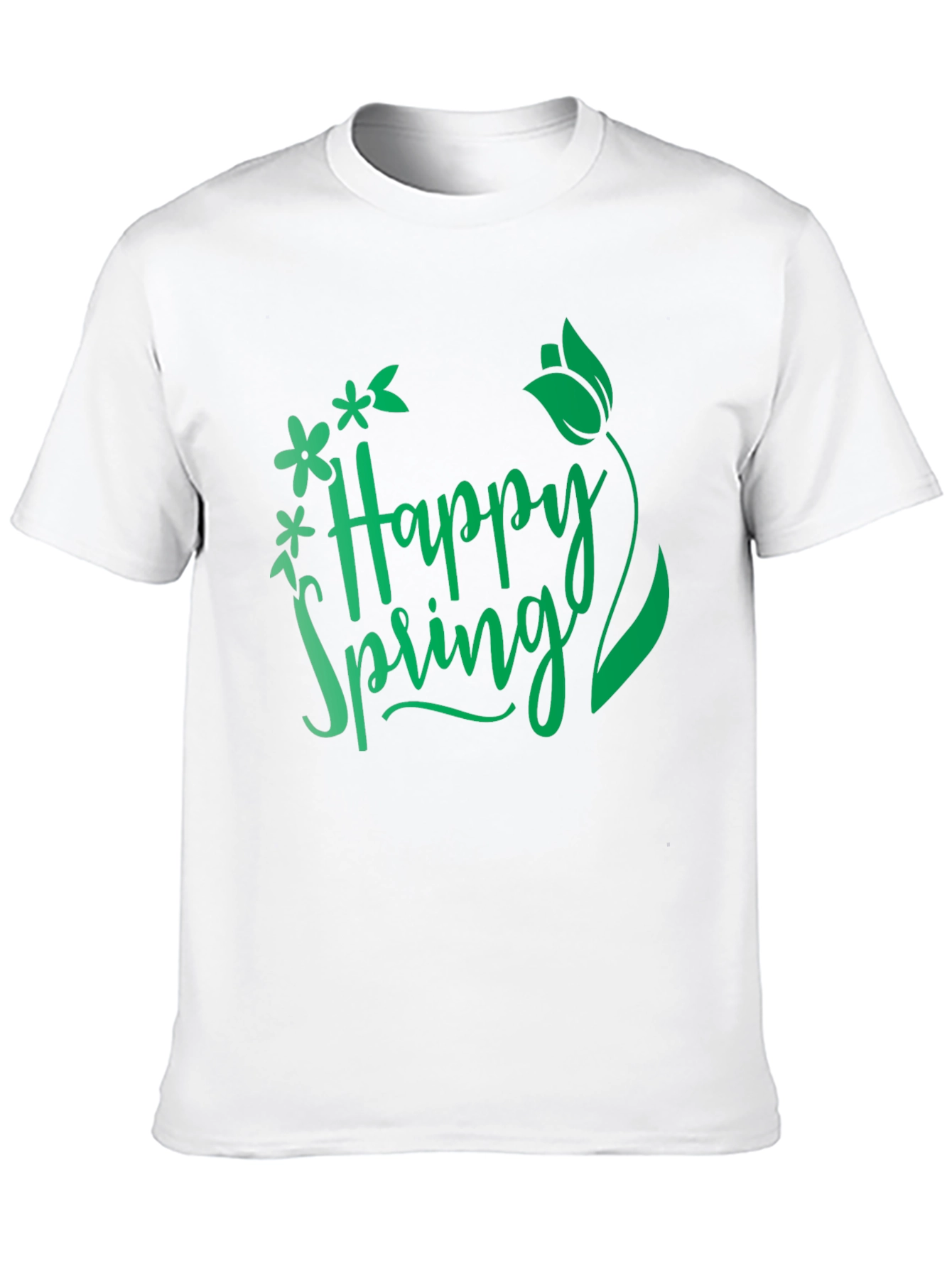 Happy Spring Graphic T-Shirt - Black