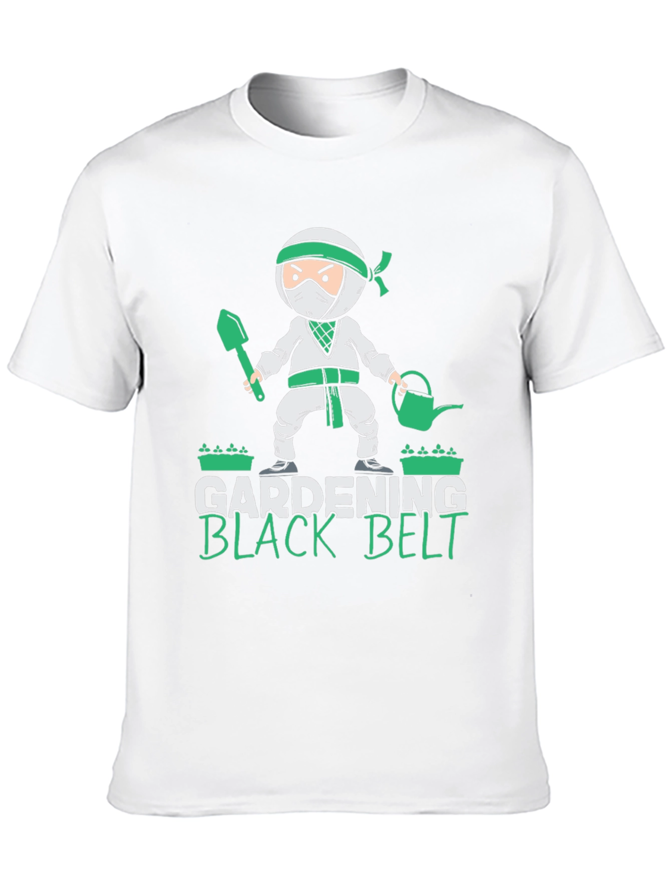 Gardening Black Belt T-Shirt - Ninja Gardener