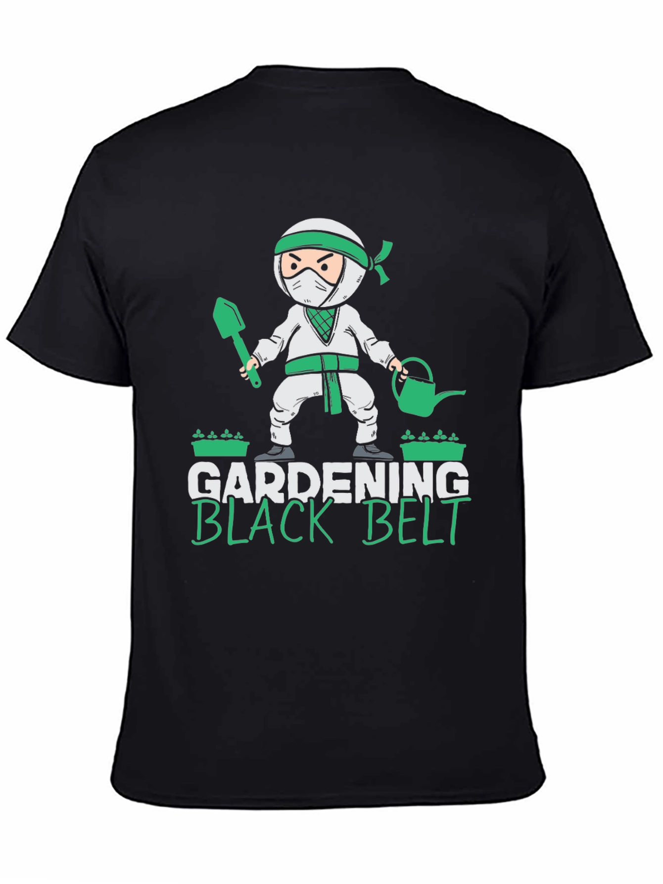 Gardening Black Belt T-Shirt - Ninja Gardener