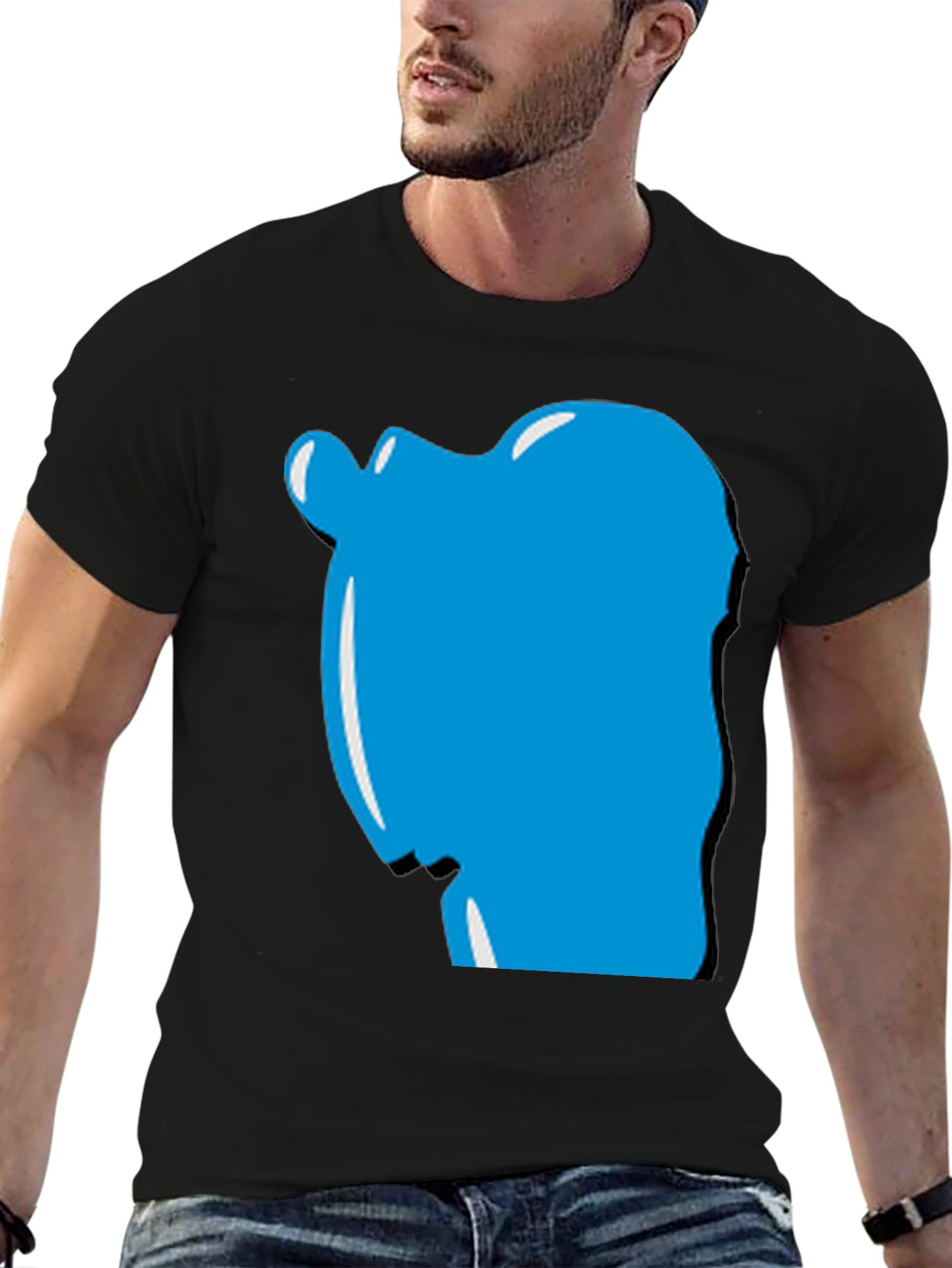 Modern Graphic Tee - Unique Blue Design