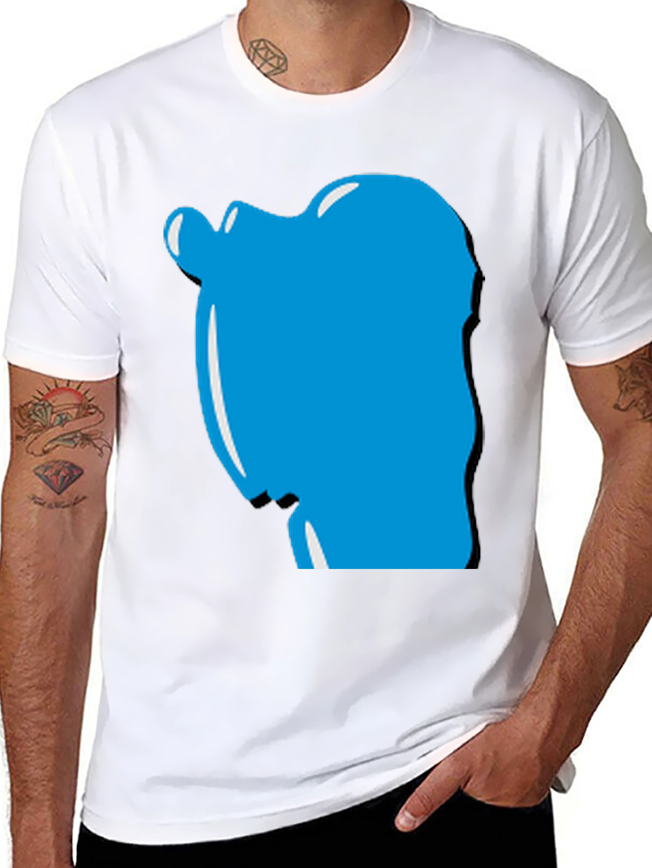 Modern Graphic Tee - Unique Blue Design