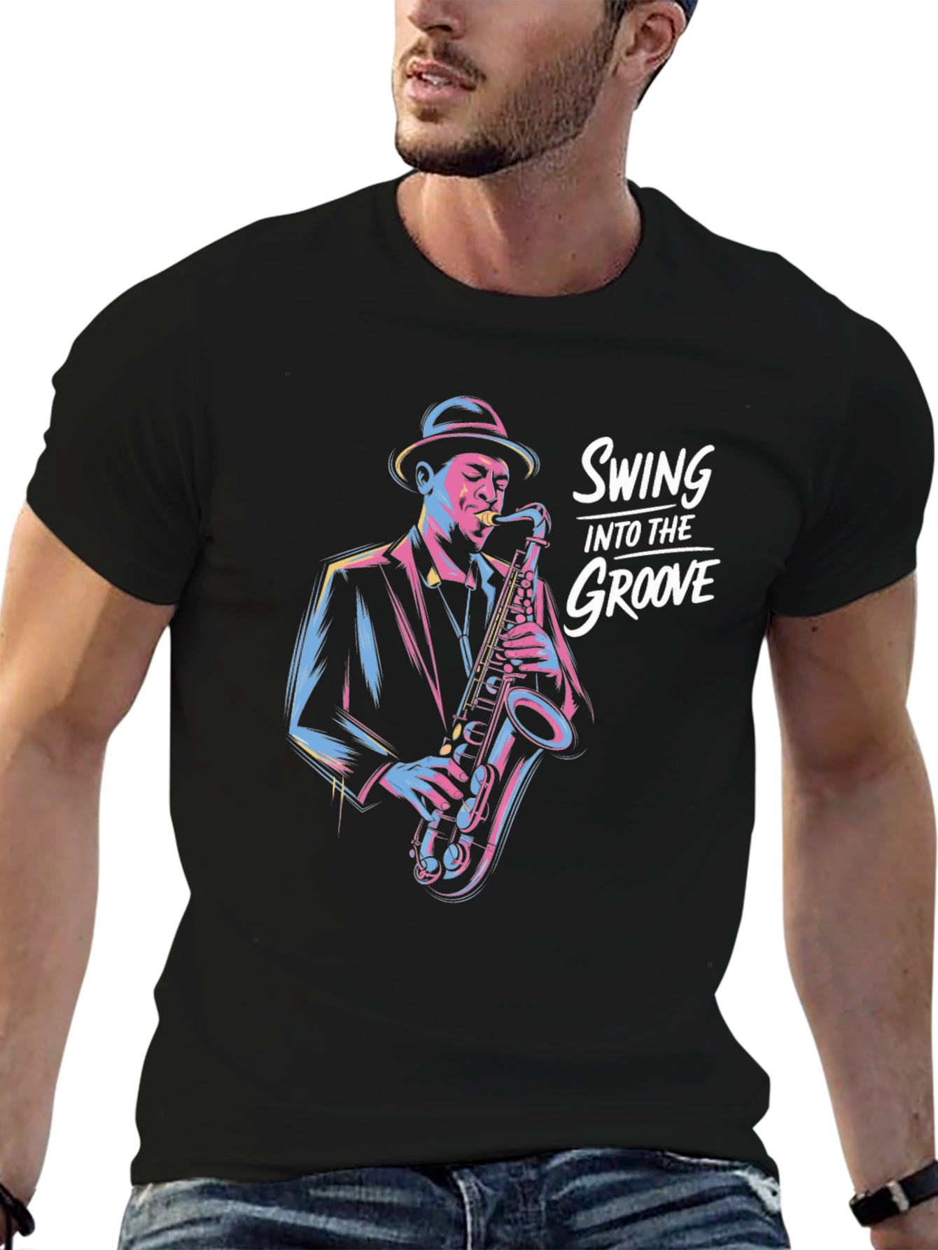 Swing Into The Groove Black T-Shirt