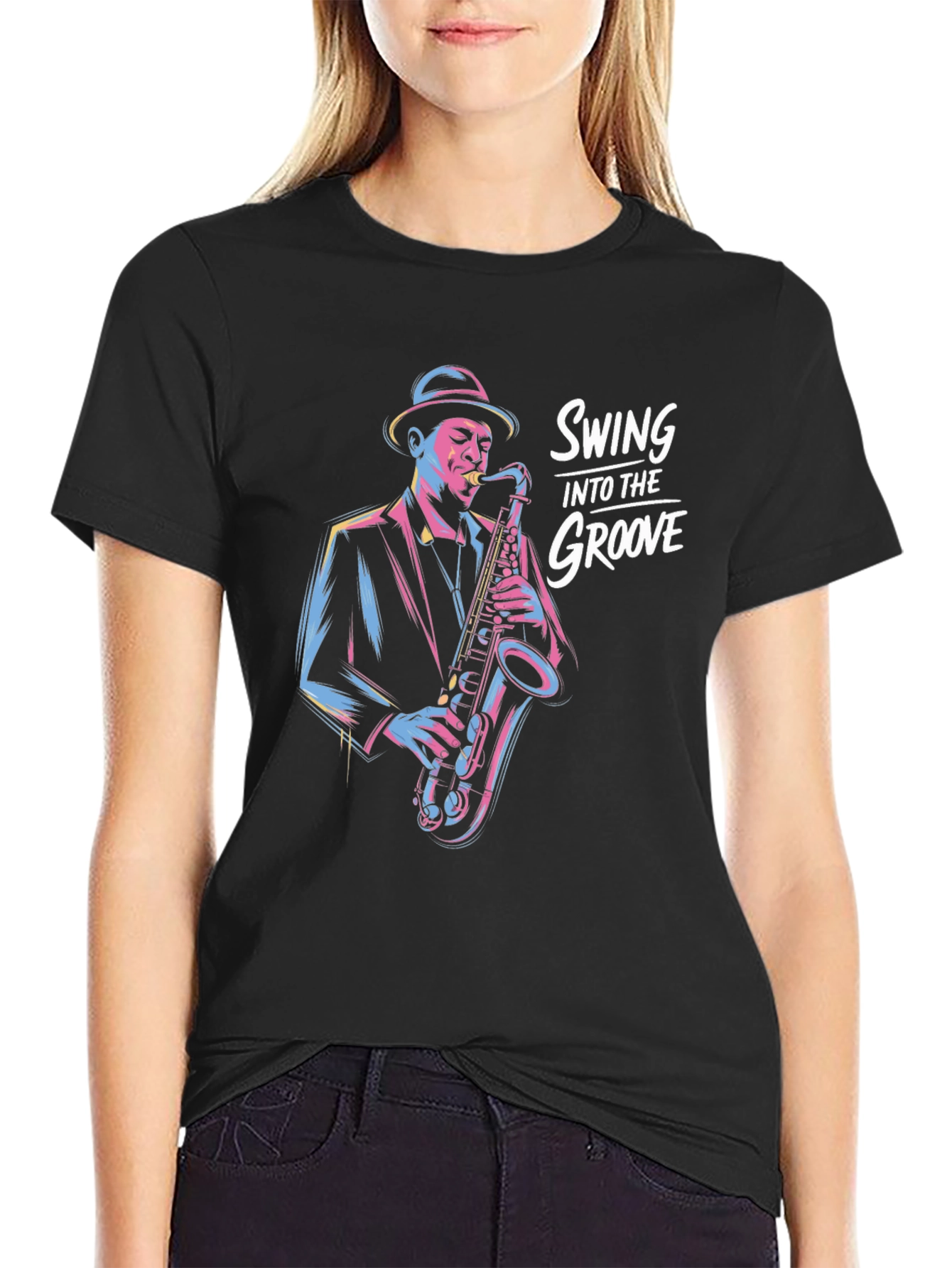 Swing Into The Groove Black T-Shirt