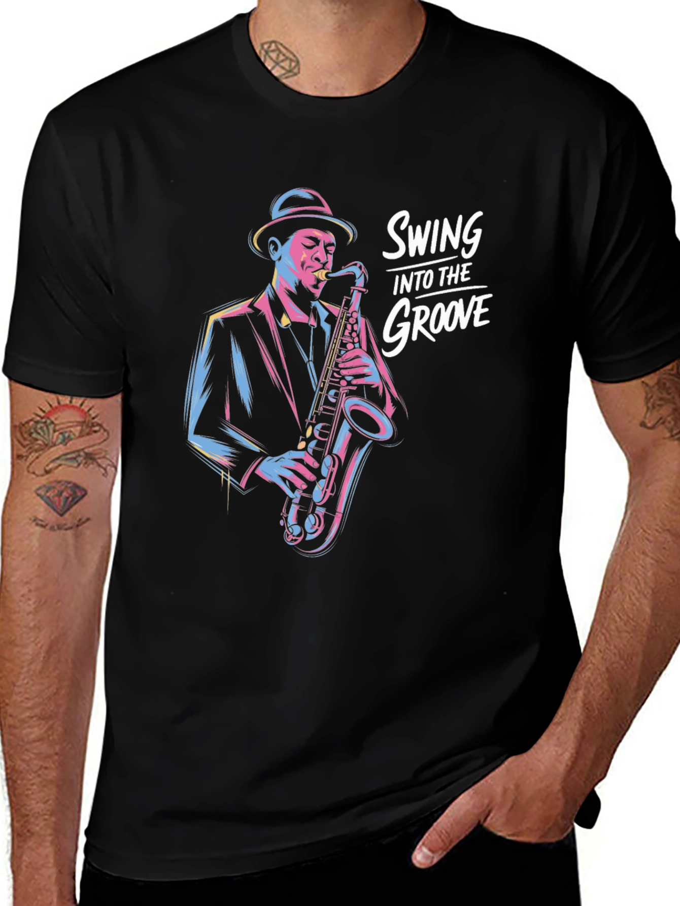 Swing Into The Groove Black T-Shirt