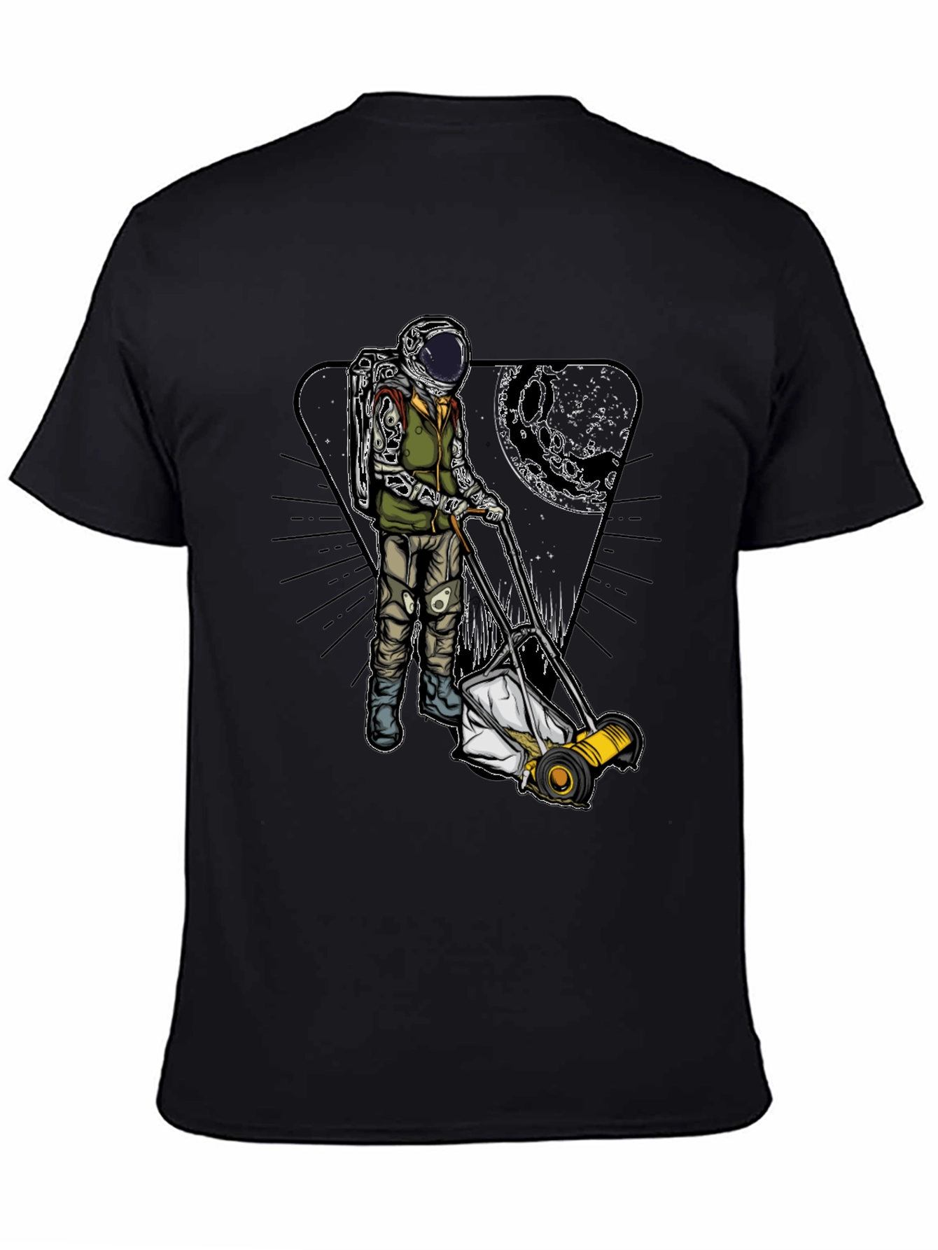Astronaut Mowing Moon Lawn T-Shirt