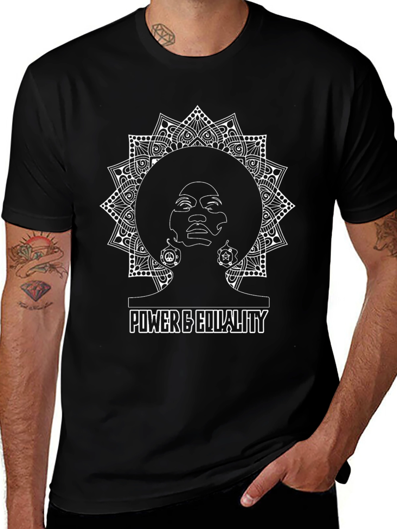 Power & Equality Graphic Black T-Shirt