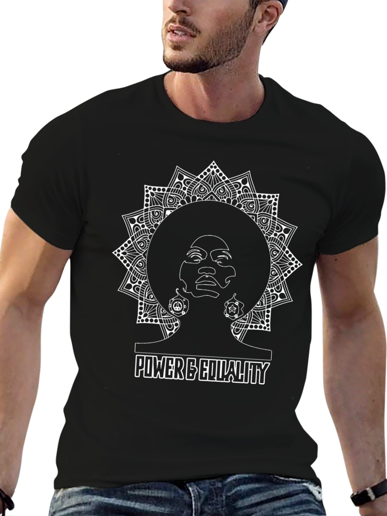 Power & Equality Graphic Black T-Shirt