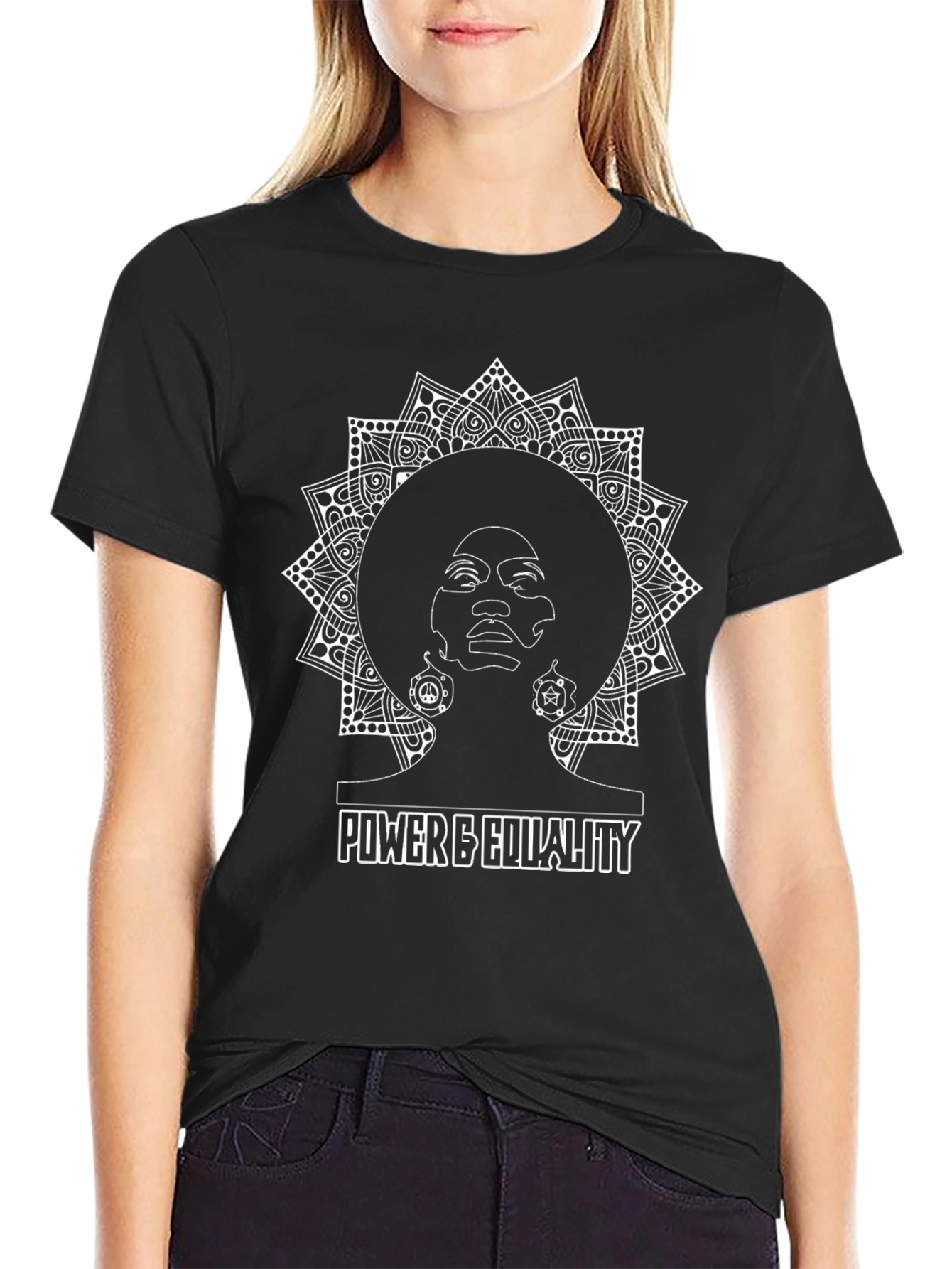 Power & Equality Graphic Black T-Shirt
