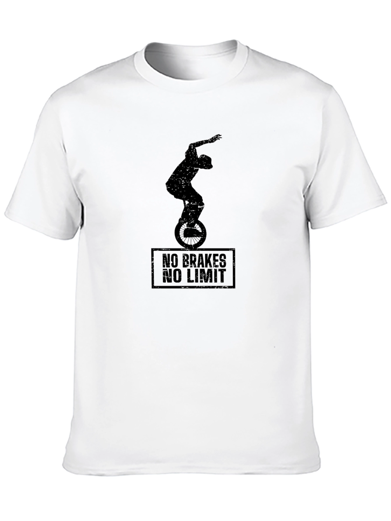 No Brakes No Limit Black Graphic Tee