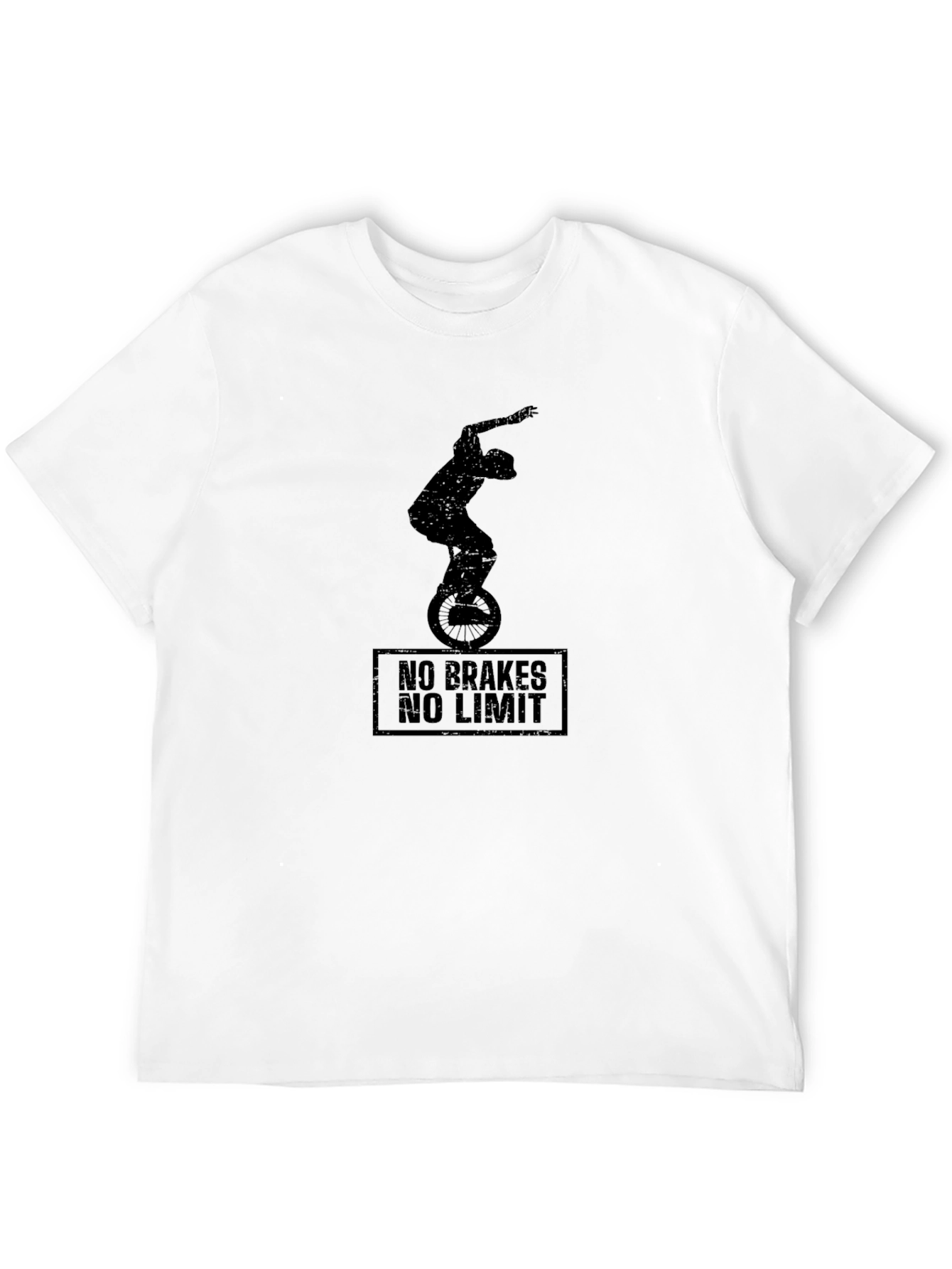 No Brakes No Limit Black Graphic Tee