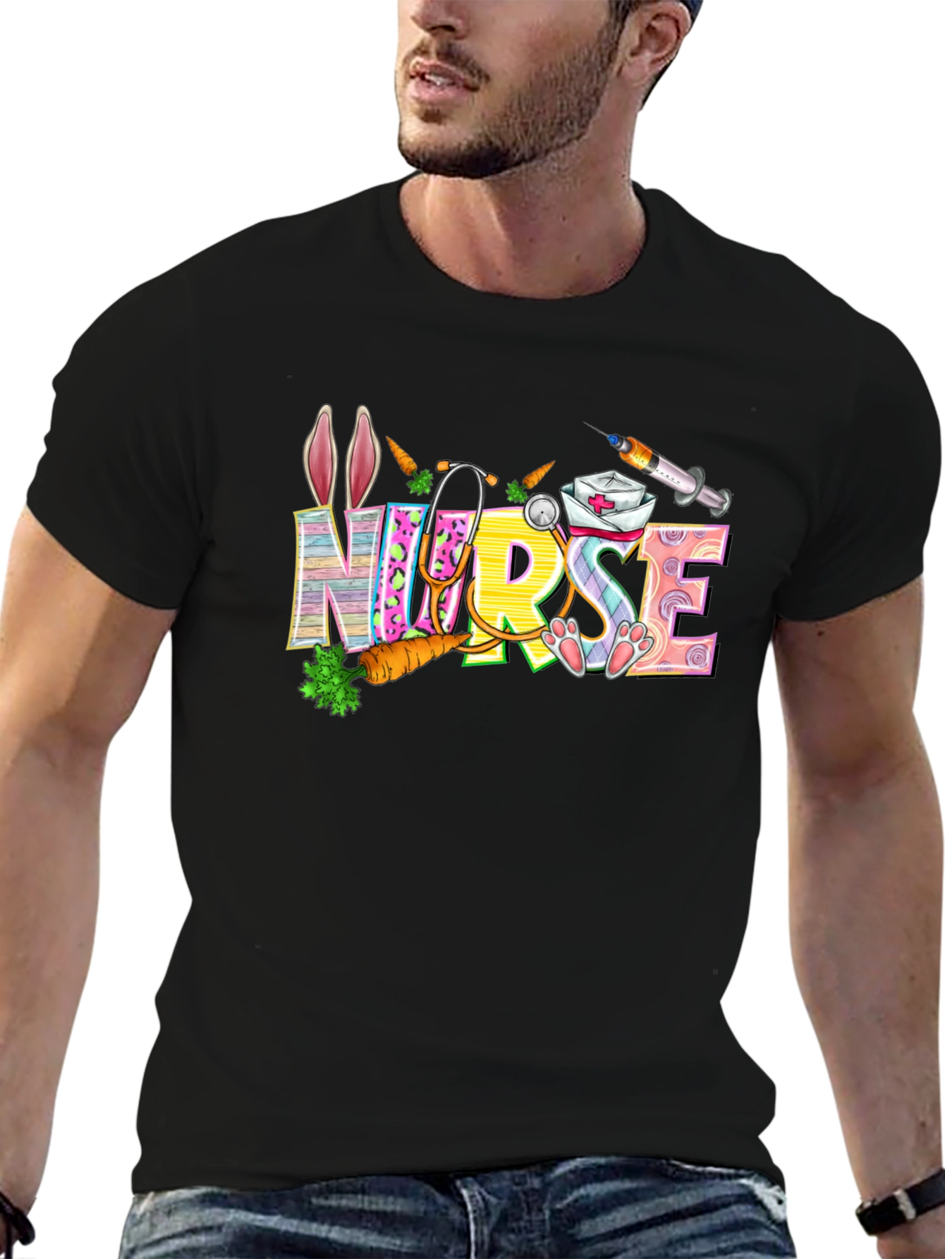 Nurse Easter Bunny T-Shirt Funny