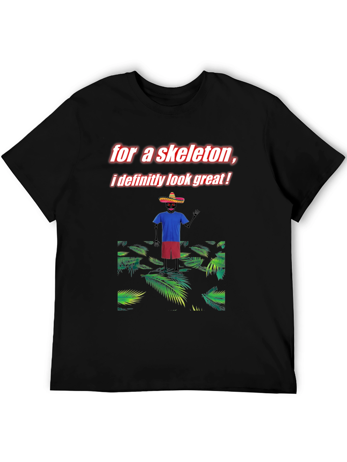 Skeleton Graphic Tee - Look Great!