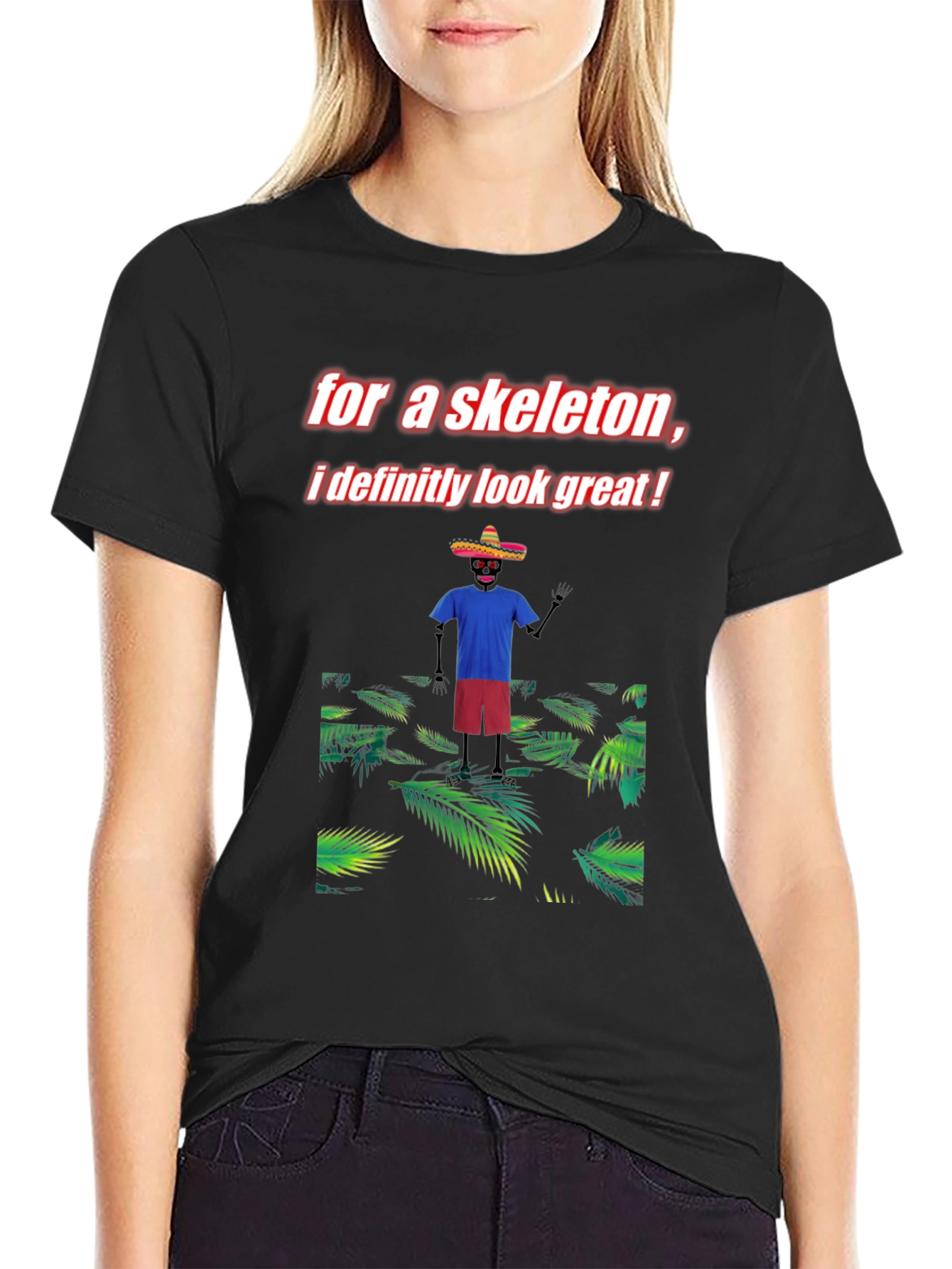 Skeleton Graphic Tee - Look Great!