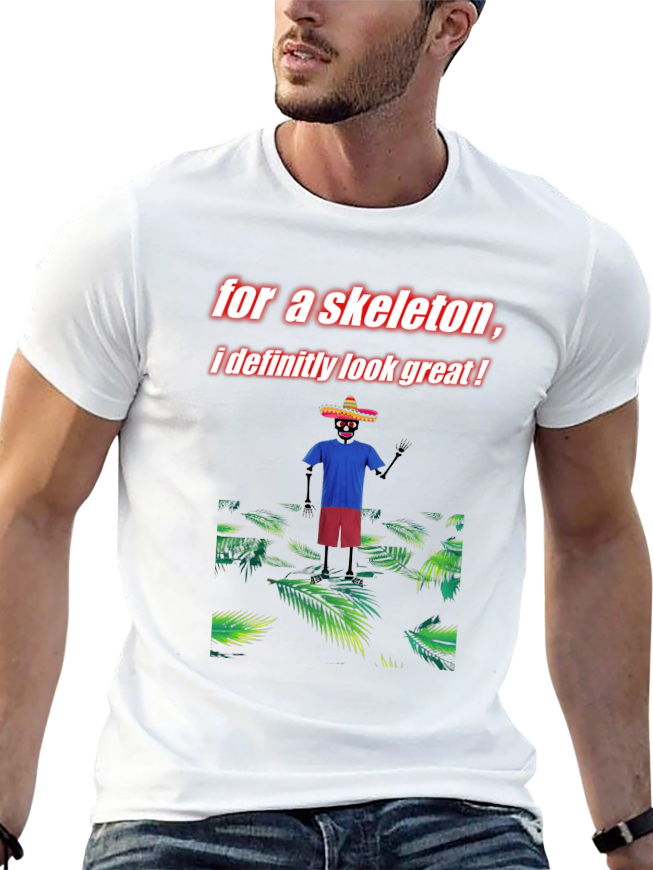 Skeleton Graphic Tee - Look Great!