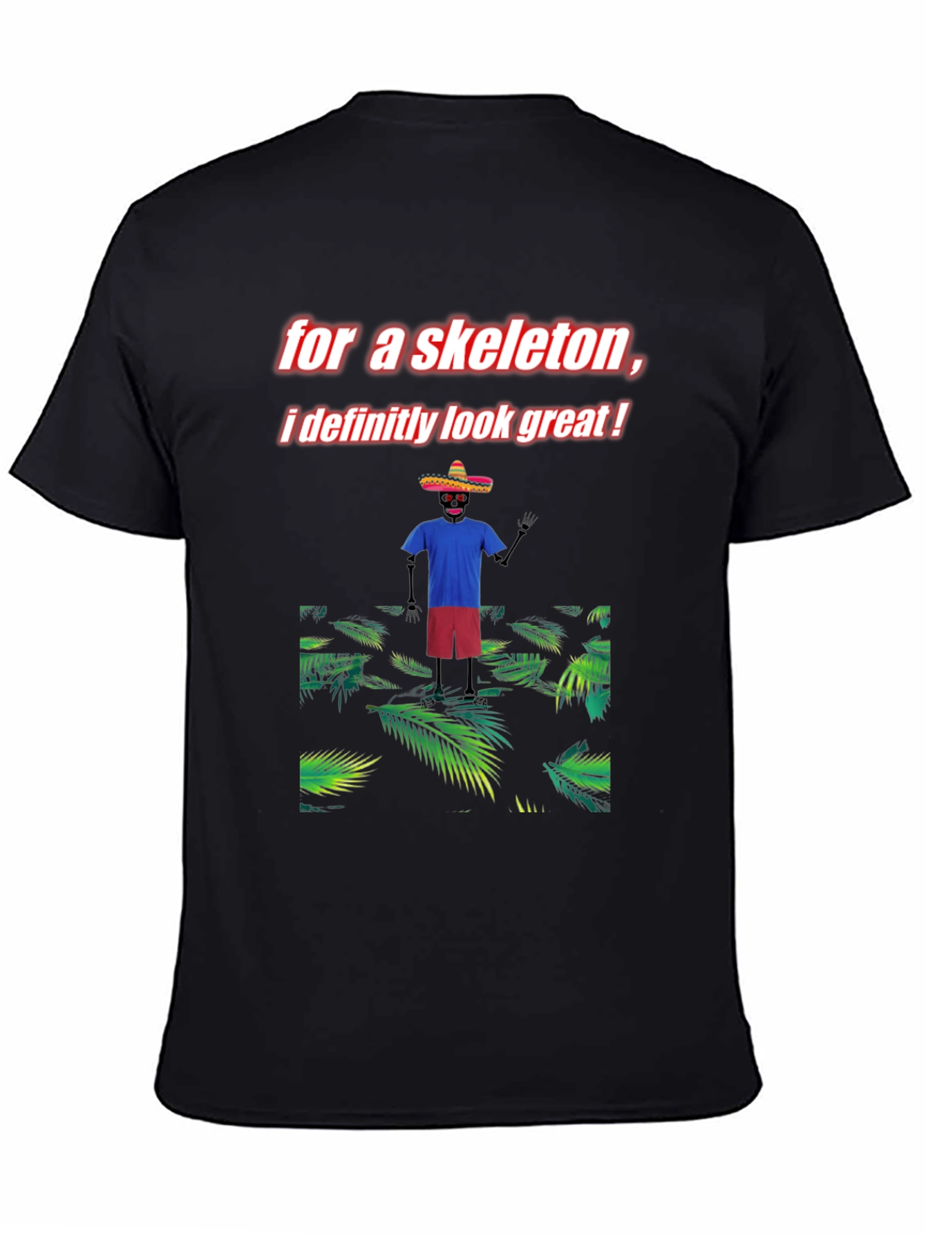 Skeleton Graphic Tee - Look Great!
