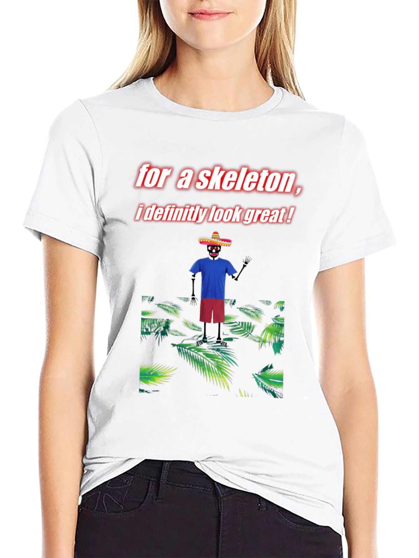 Skeleton Graphic Tee - Look Great!