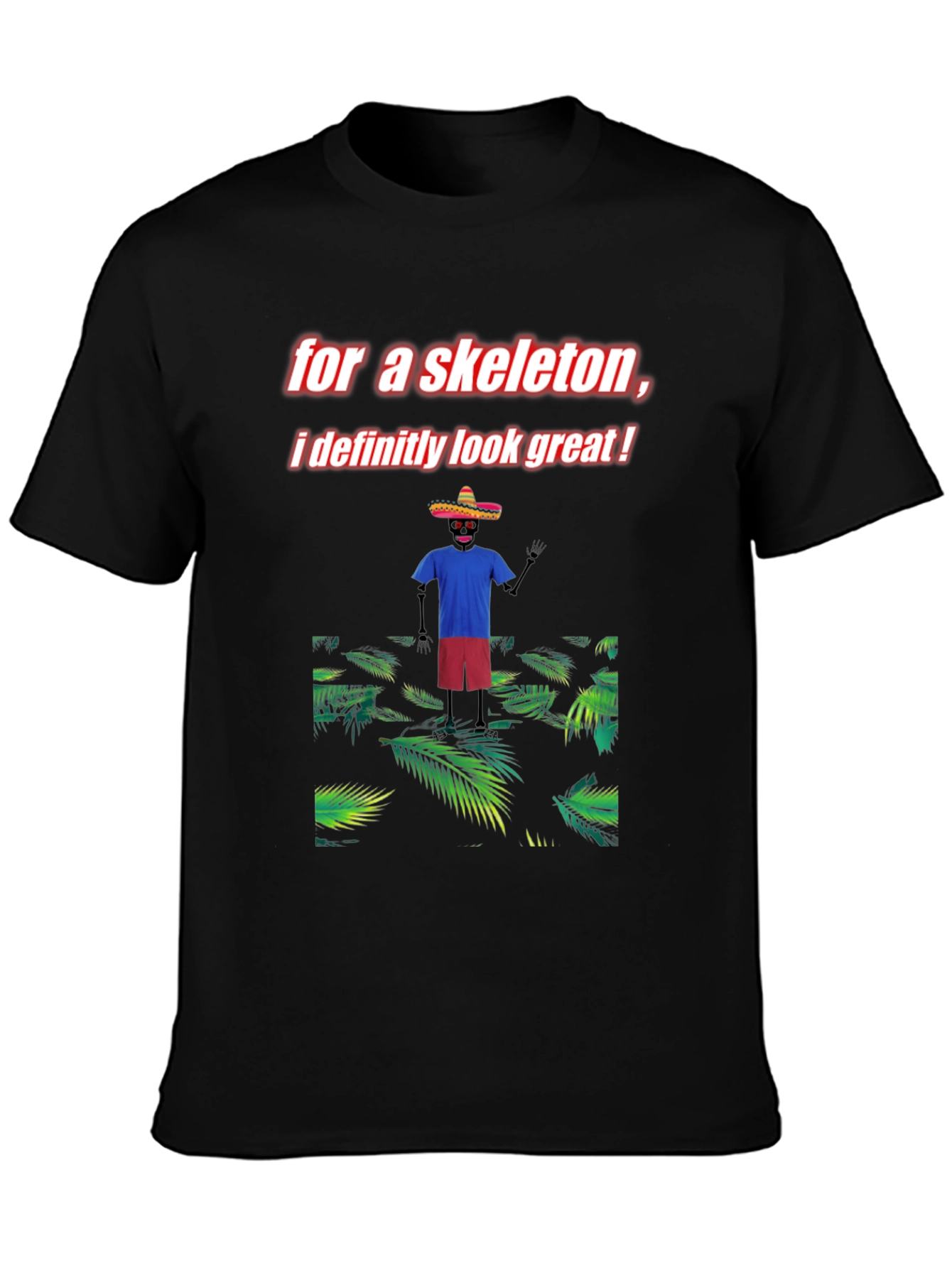 Skeleton Graphic Tee - Look Great!