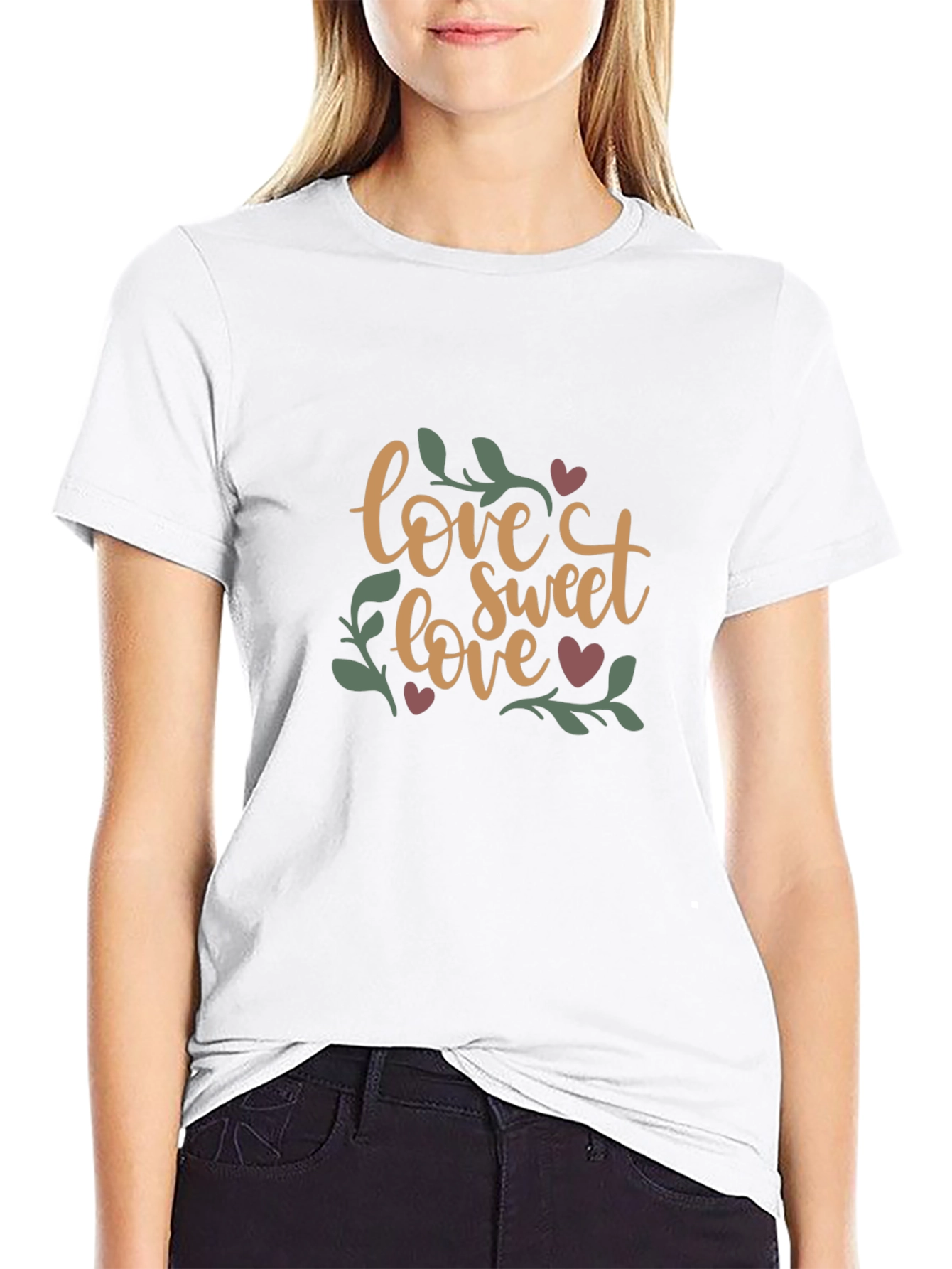 Love Sweet Love Graphic Tee - Black