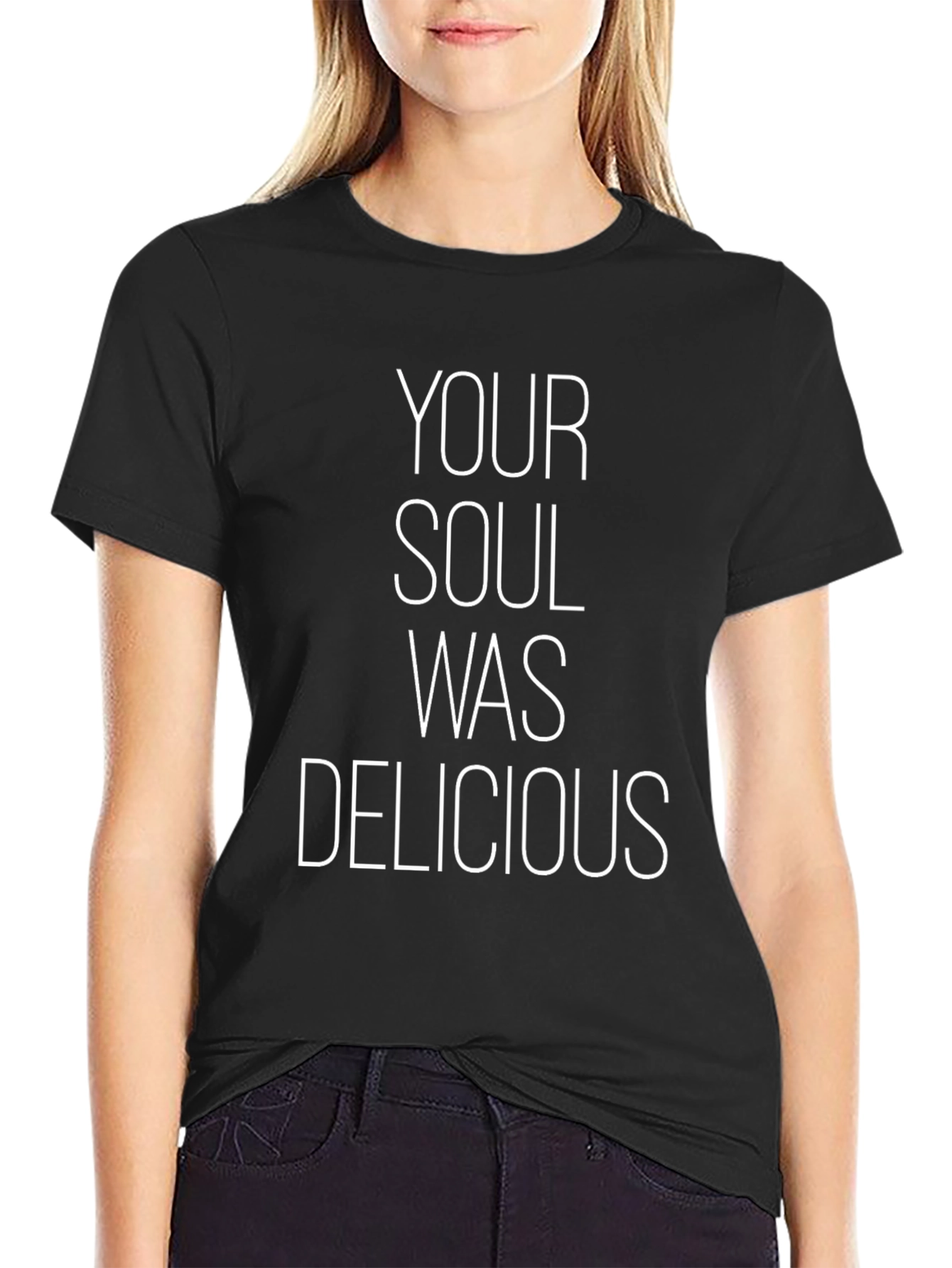 Your Soul Was Delicious Graphic Tee - Black