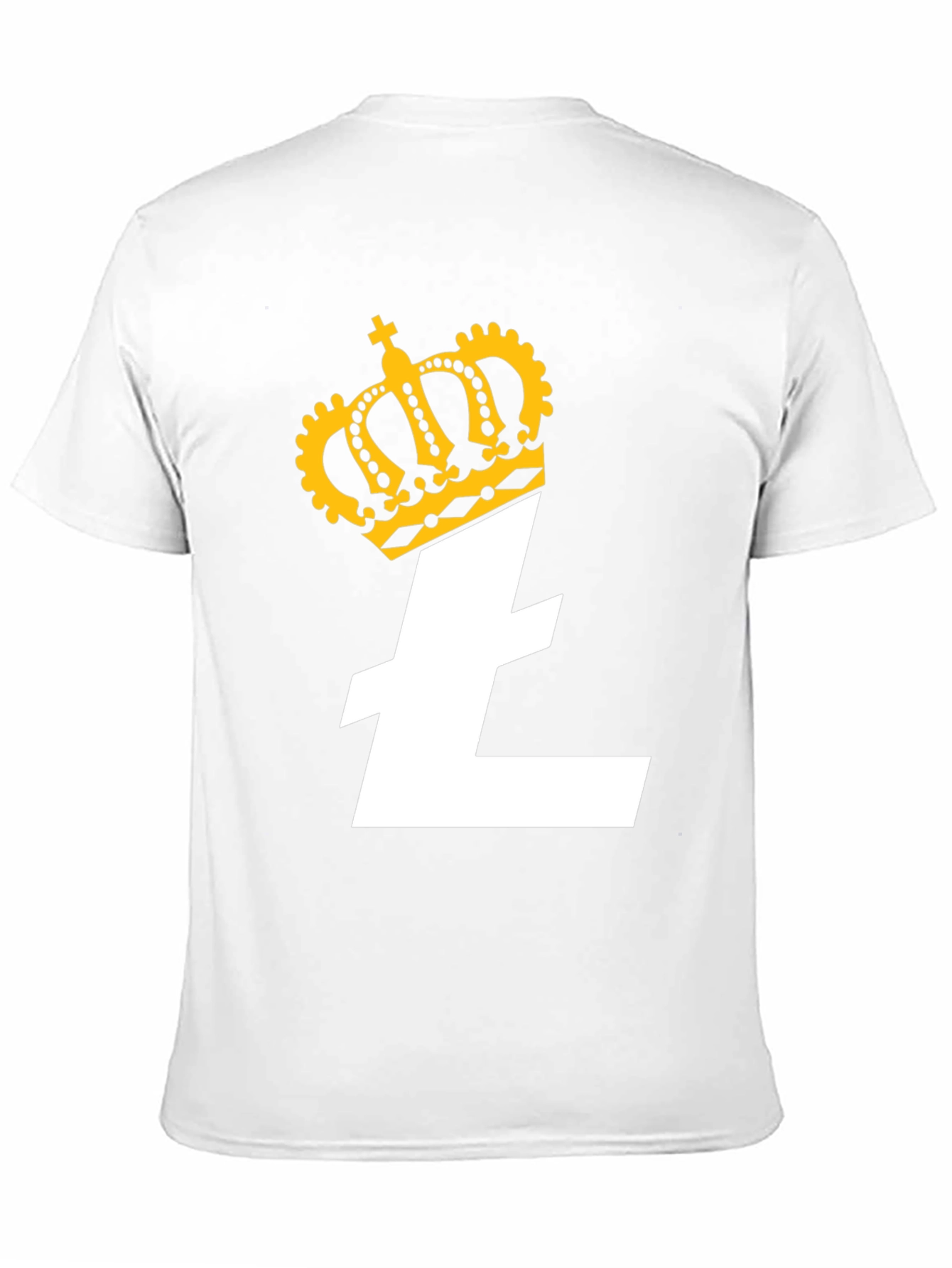 Crowned Litecoin Crypto Tee - Black Cotton T-Shirt