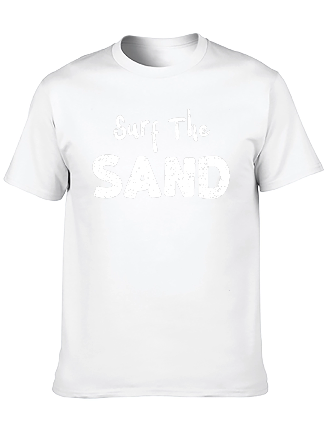 Surf the Sand Black Cotton Graphic Tee