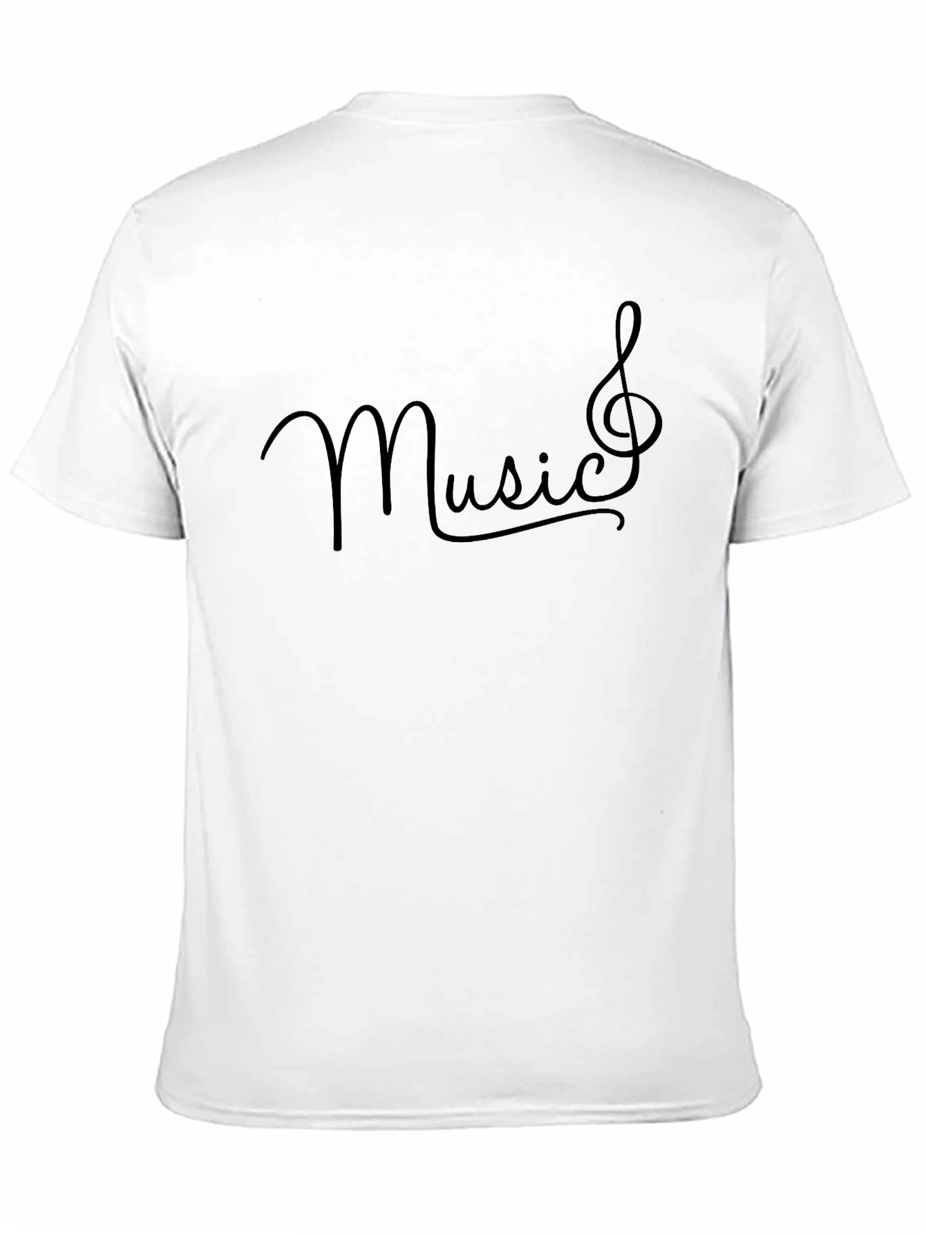Music Treble Clef Black Graphic T-Shirt
