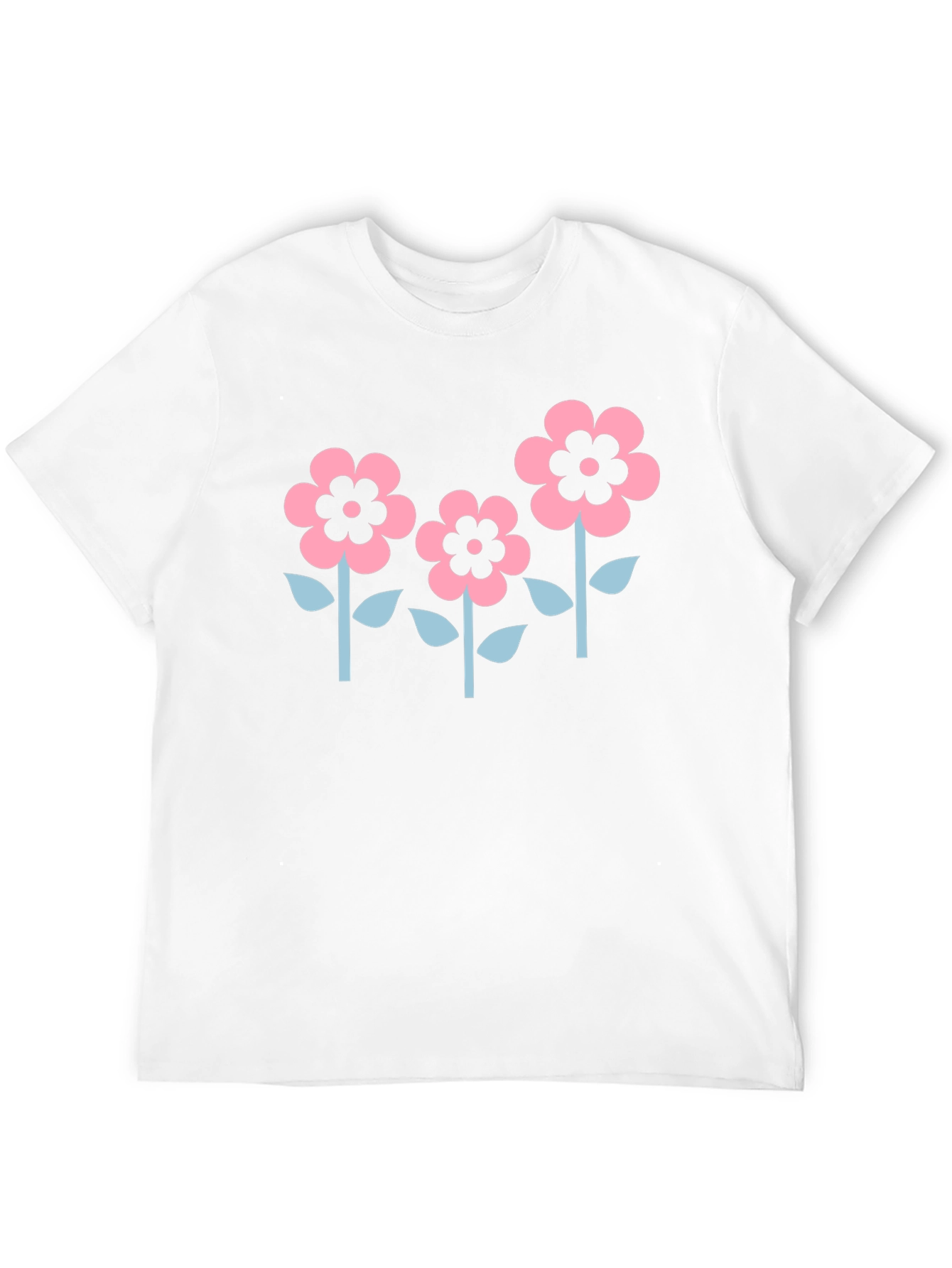 Floral Graphic Tee - Black Cotton Casual Shirt
