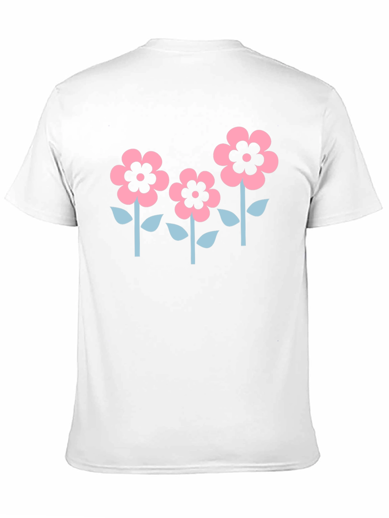Floral Graphic Tee - Black Cotton Casual Shirt